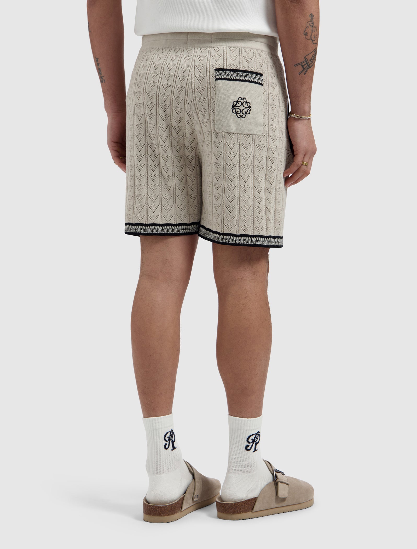 Pointelle Knit Shorts | Sand