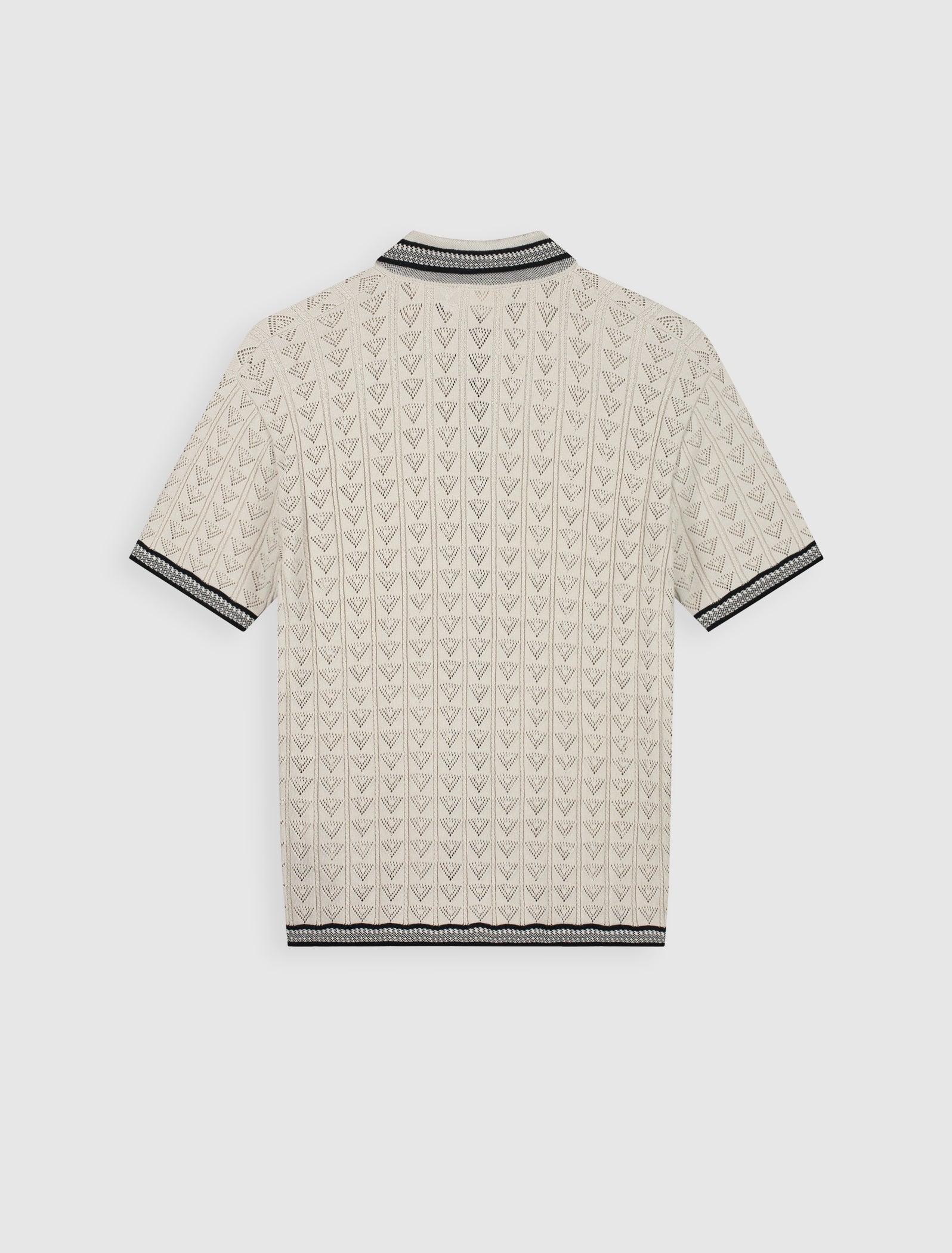 Pointelle Shortsleeve Knit Shirt | Sand