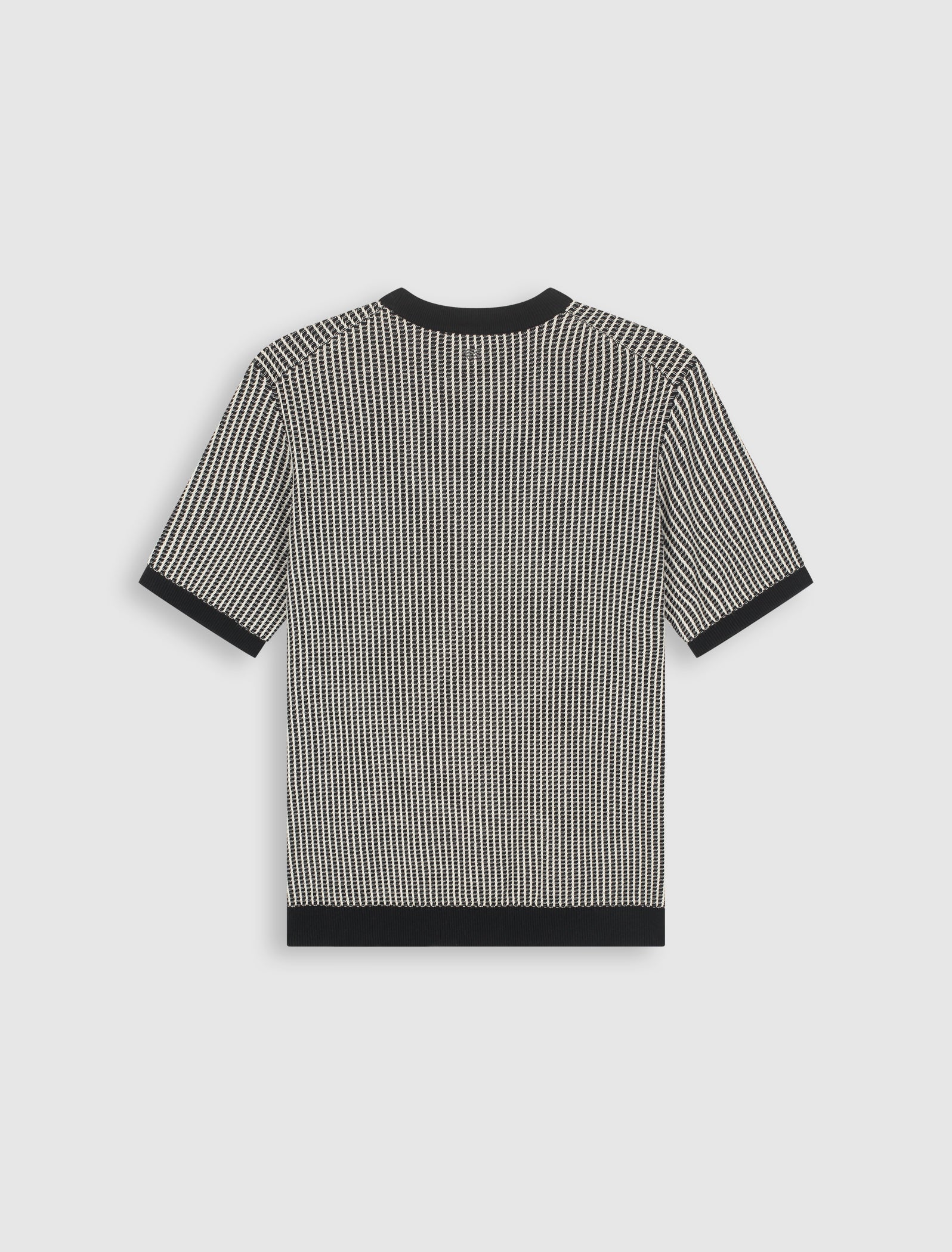 Ladder Stitch Knit T-shirt | Black
