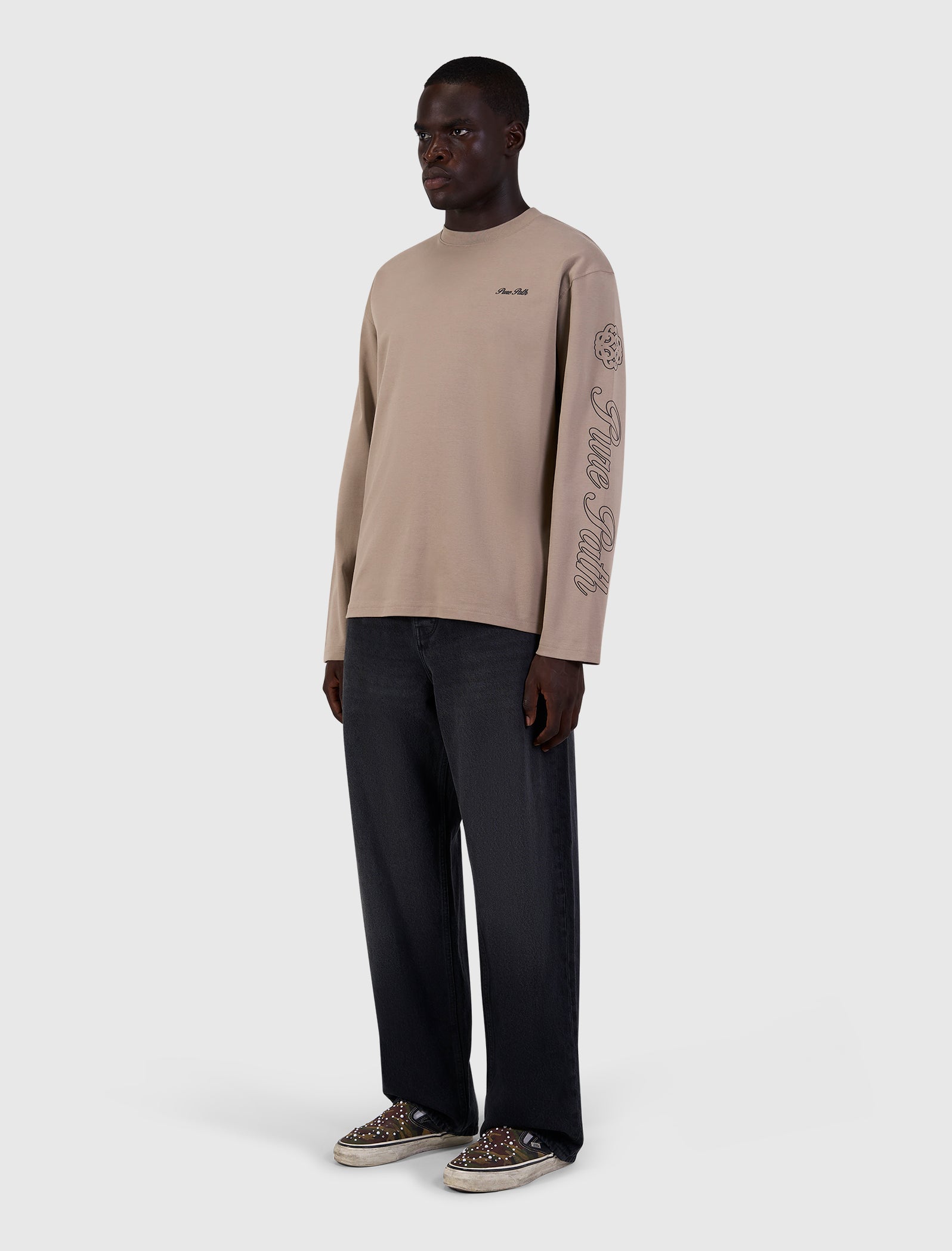 Essence Of Life Longsleeve T-shirt | Taupe