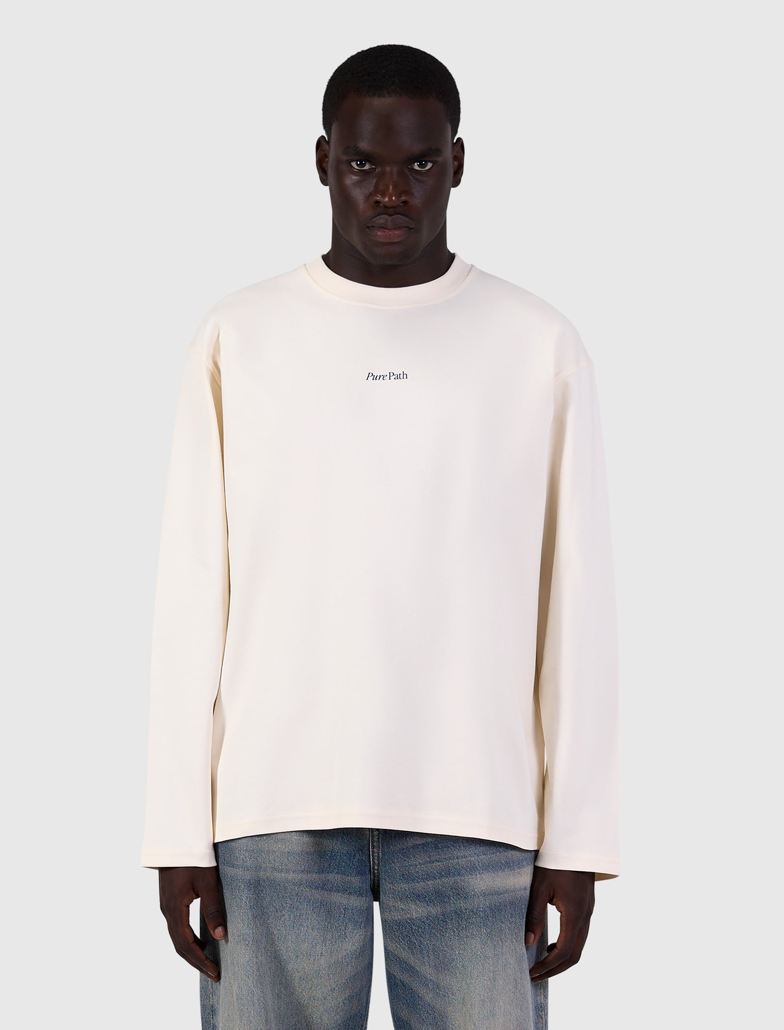 Trio of Flowers Longsleeve T-shirt | Ecru
