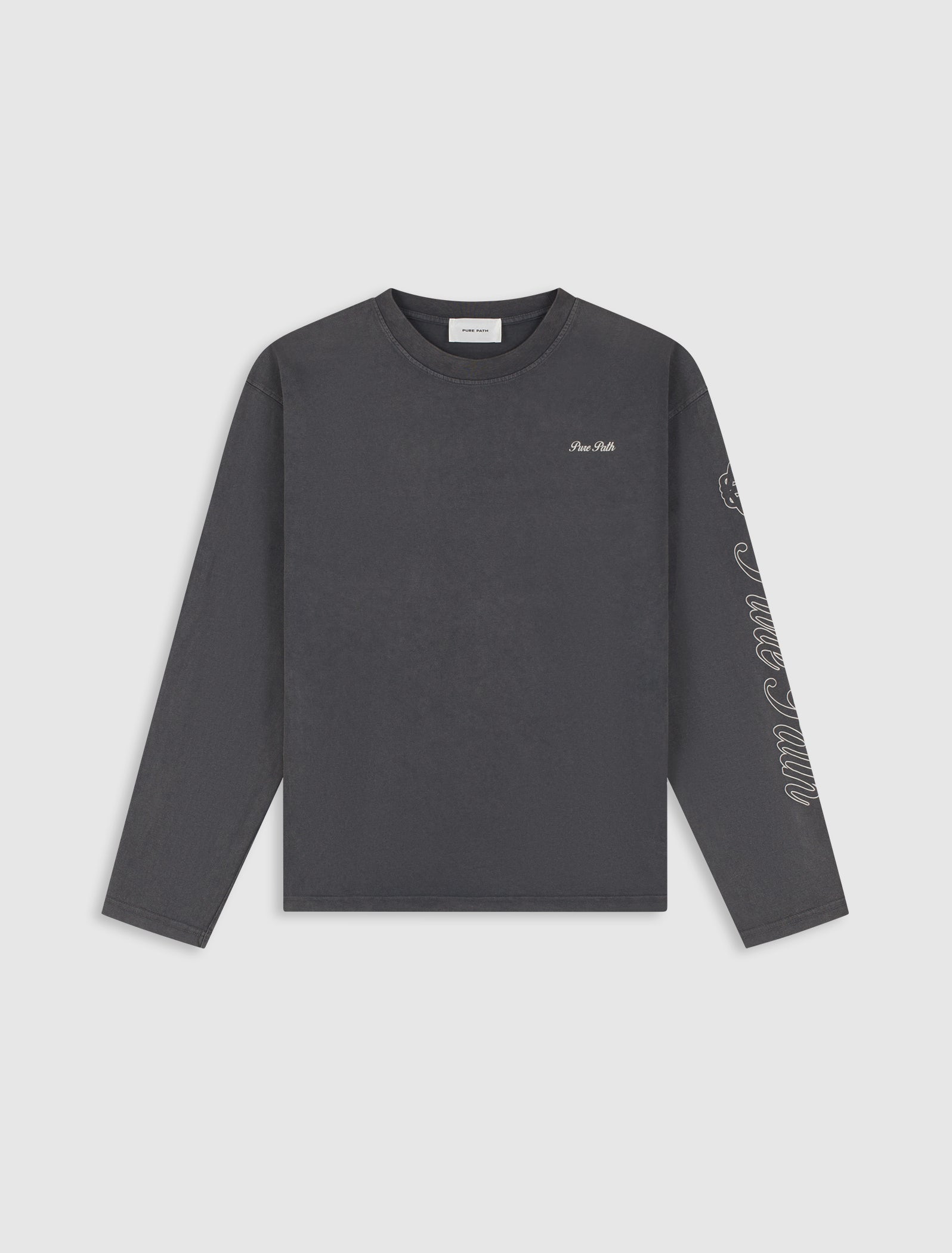 Washed Essence of Life Longsleeve T-shirt | Dark Grey