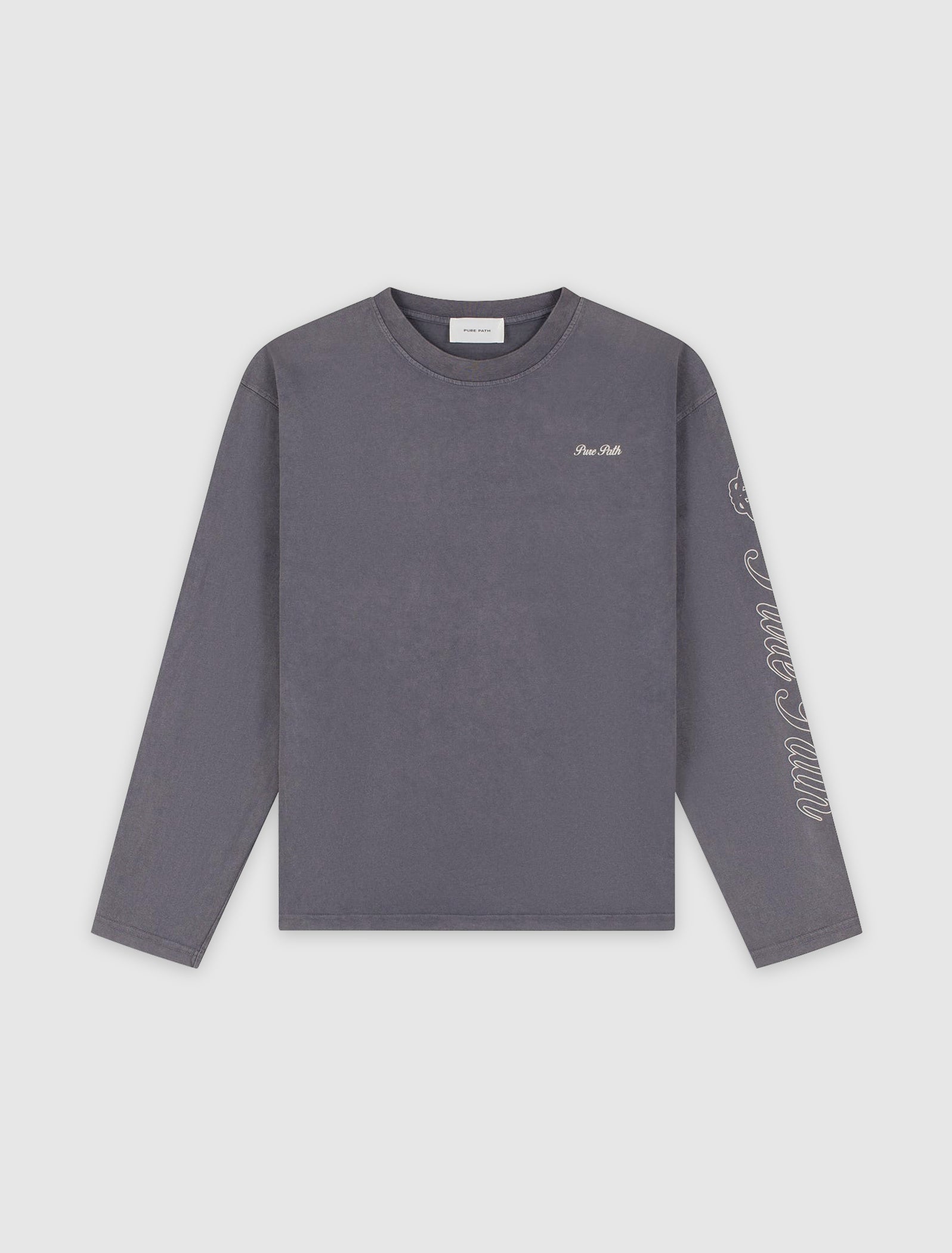 Washed Essence of Life Longsleeve T-shirt | Dark Grey
