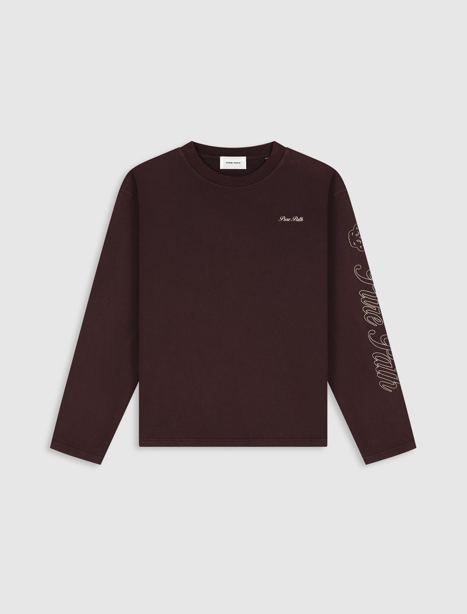 Washed Essence of Life Longsleeve T-shirt | Dark Brown