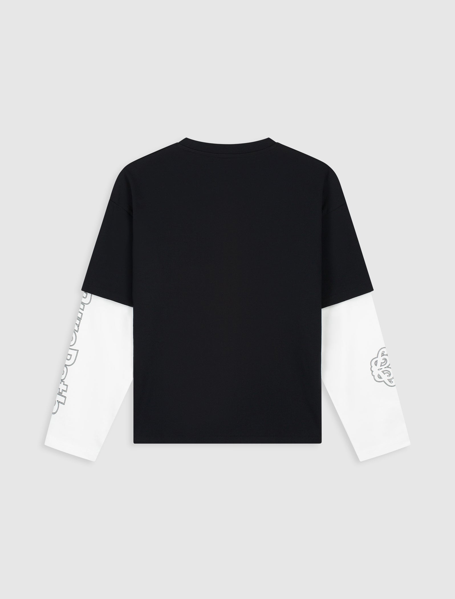 Double Layered Monogram Longsleeve T-shirt | Black