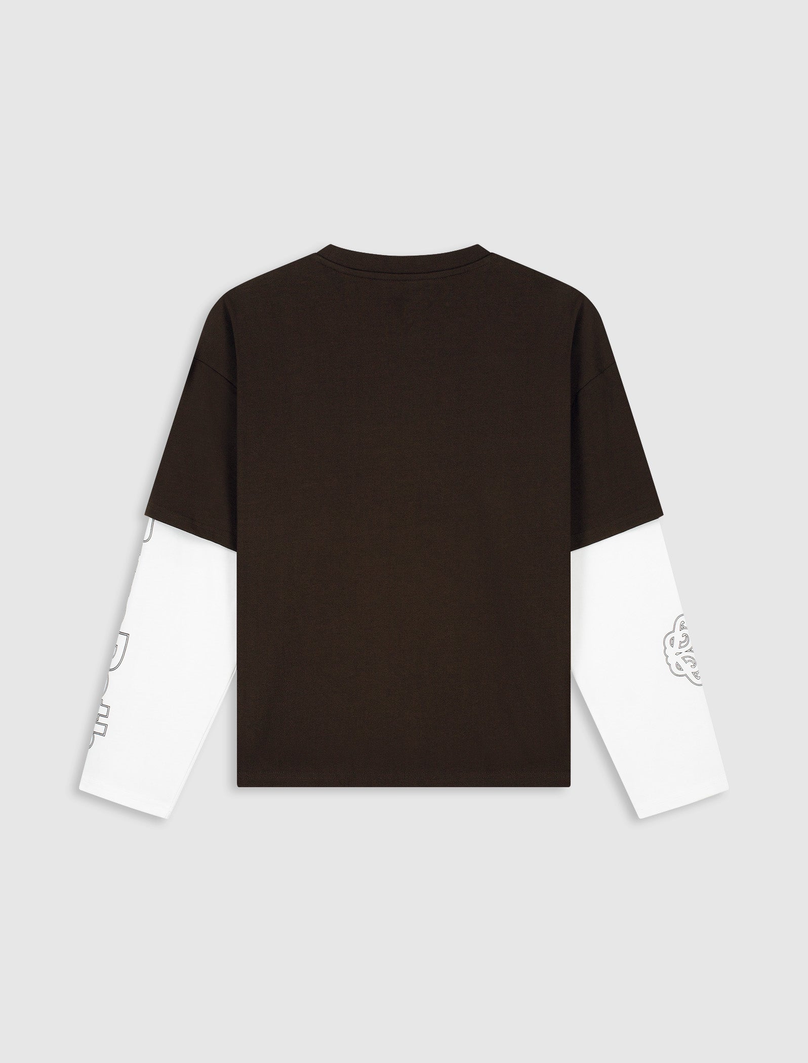 Double Layered Monogram Longsleeve T-shirt | Dark Brown