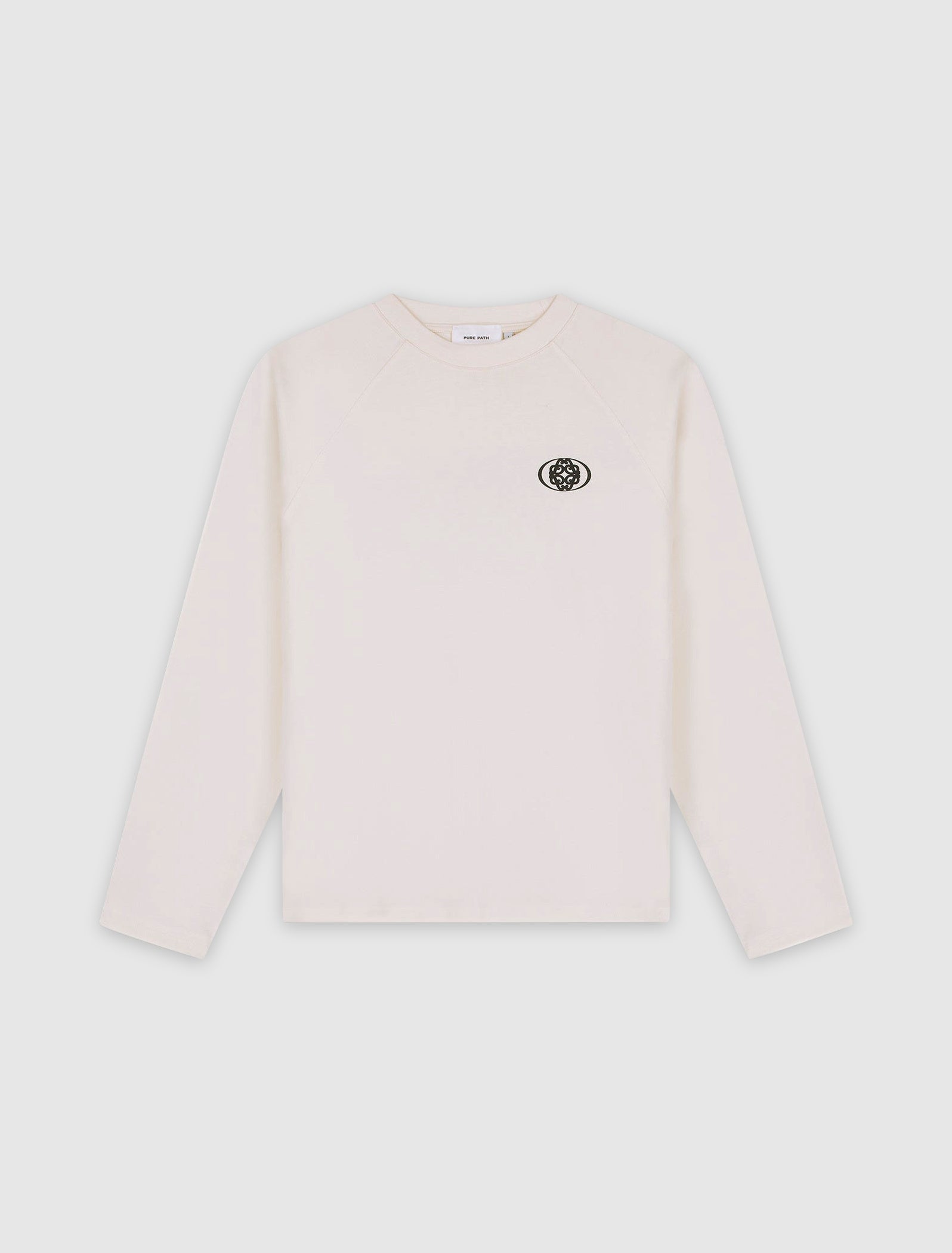 Monogram Raglan Longsleeve T-shirt | Ecru