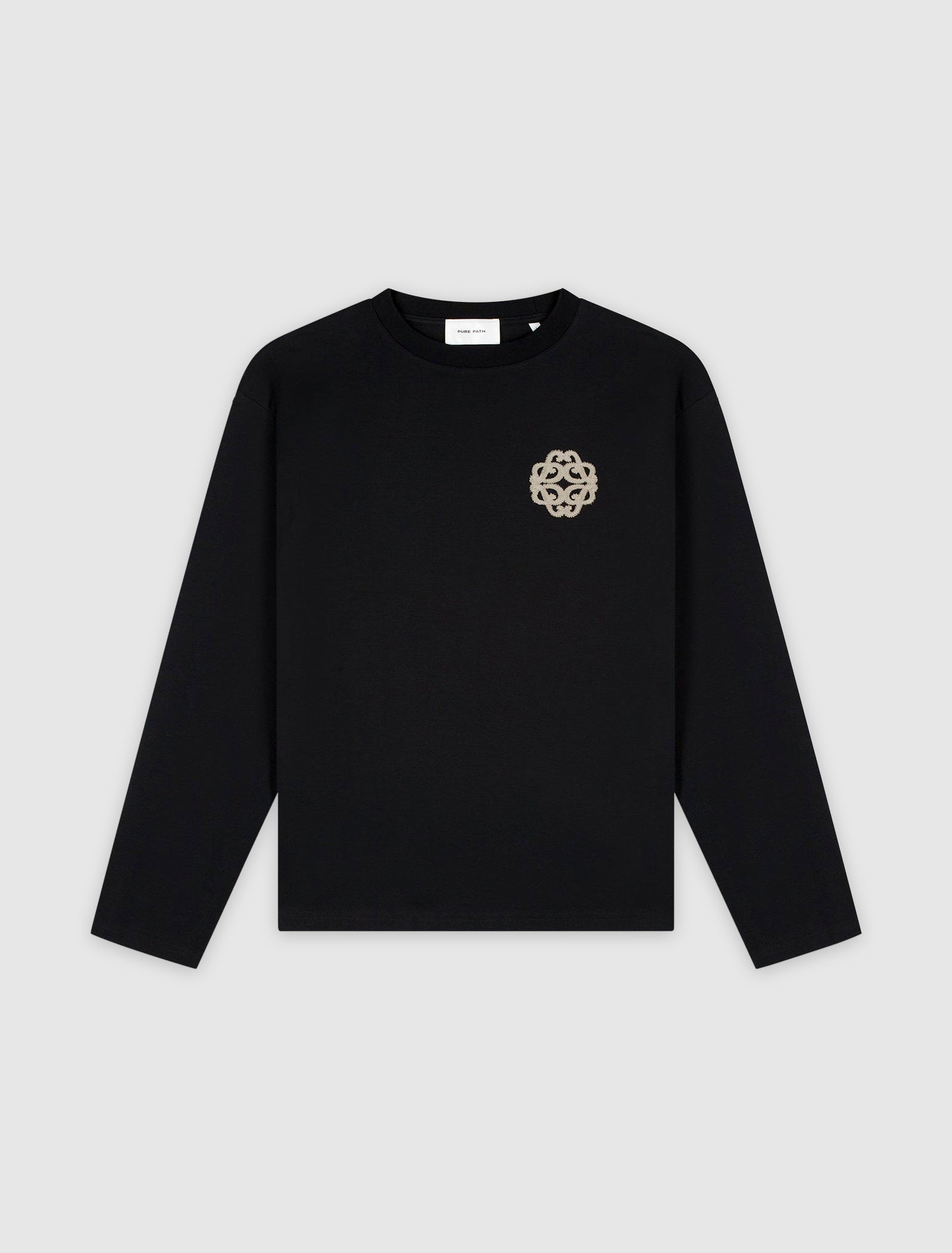 Emblem Badge Longsleeve T-shirt | Black