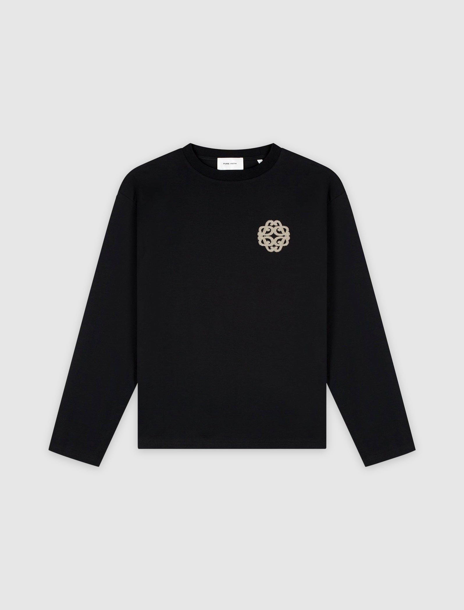 Emblem Badge Longsleeve T-shirt | Black