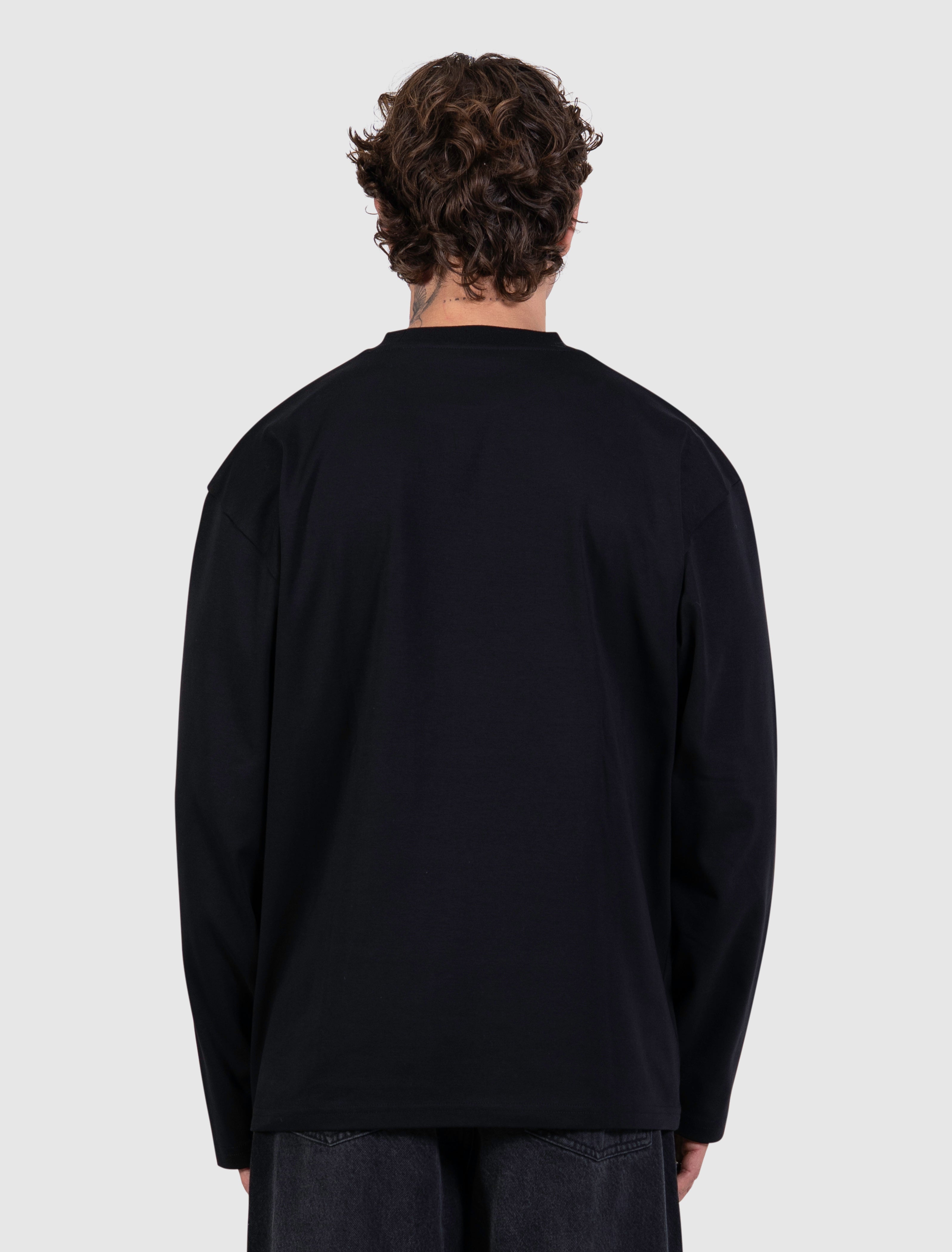 Emblem Badge Longsleeve T-shirt | Black