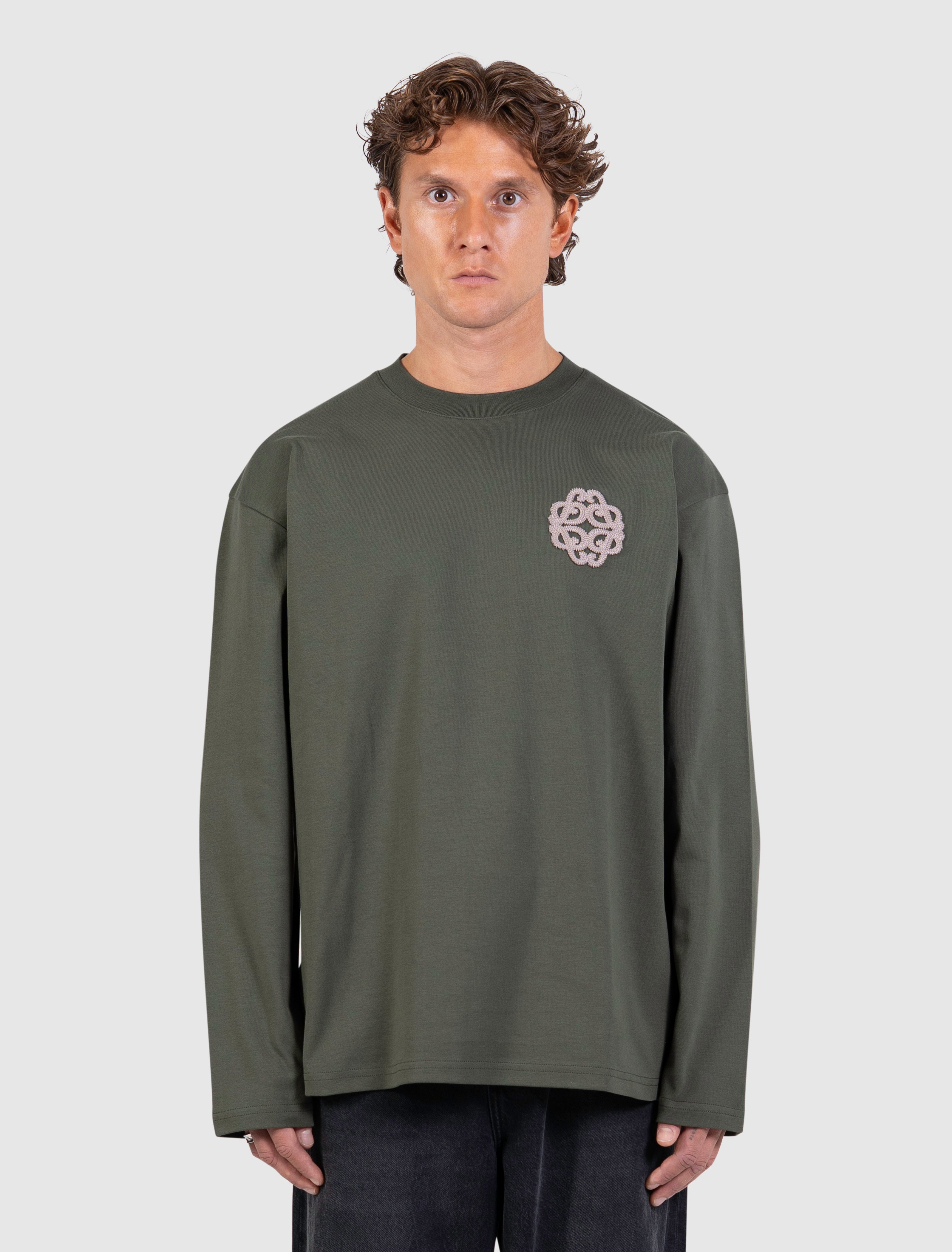 Emblem Badge Longsleeve T-shirt | Dark Army