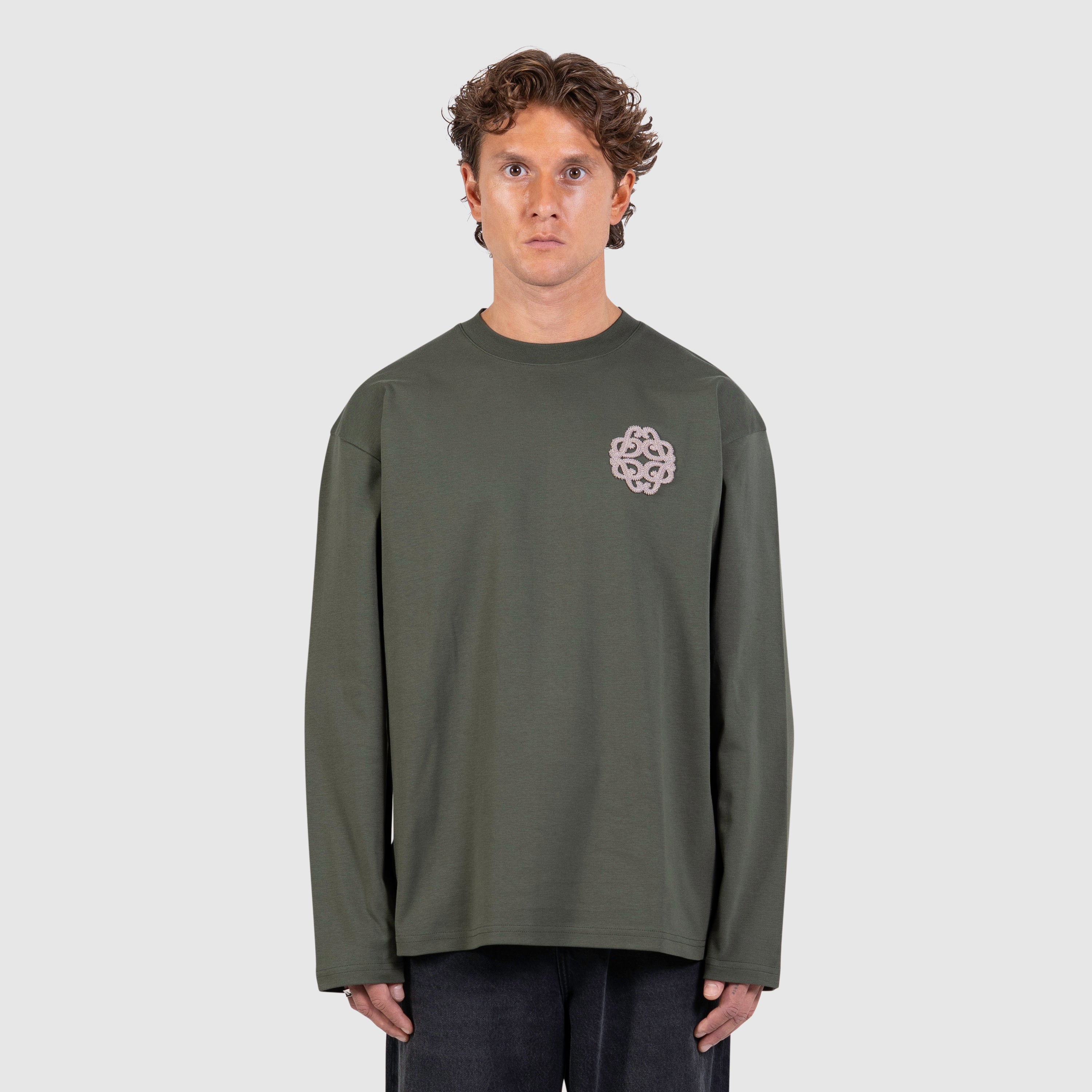 Emblem Badge Longsleeve T-shirt | Dark Army