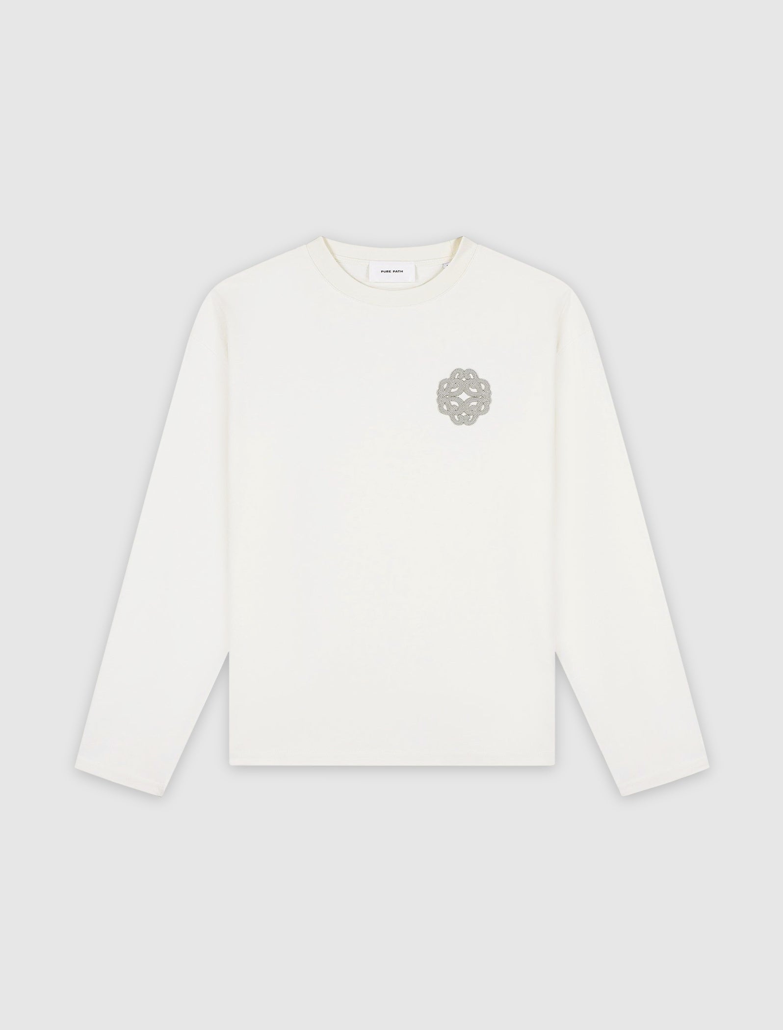 Emblem Badge Longsleeve T-shirt | Ecru