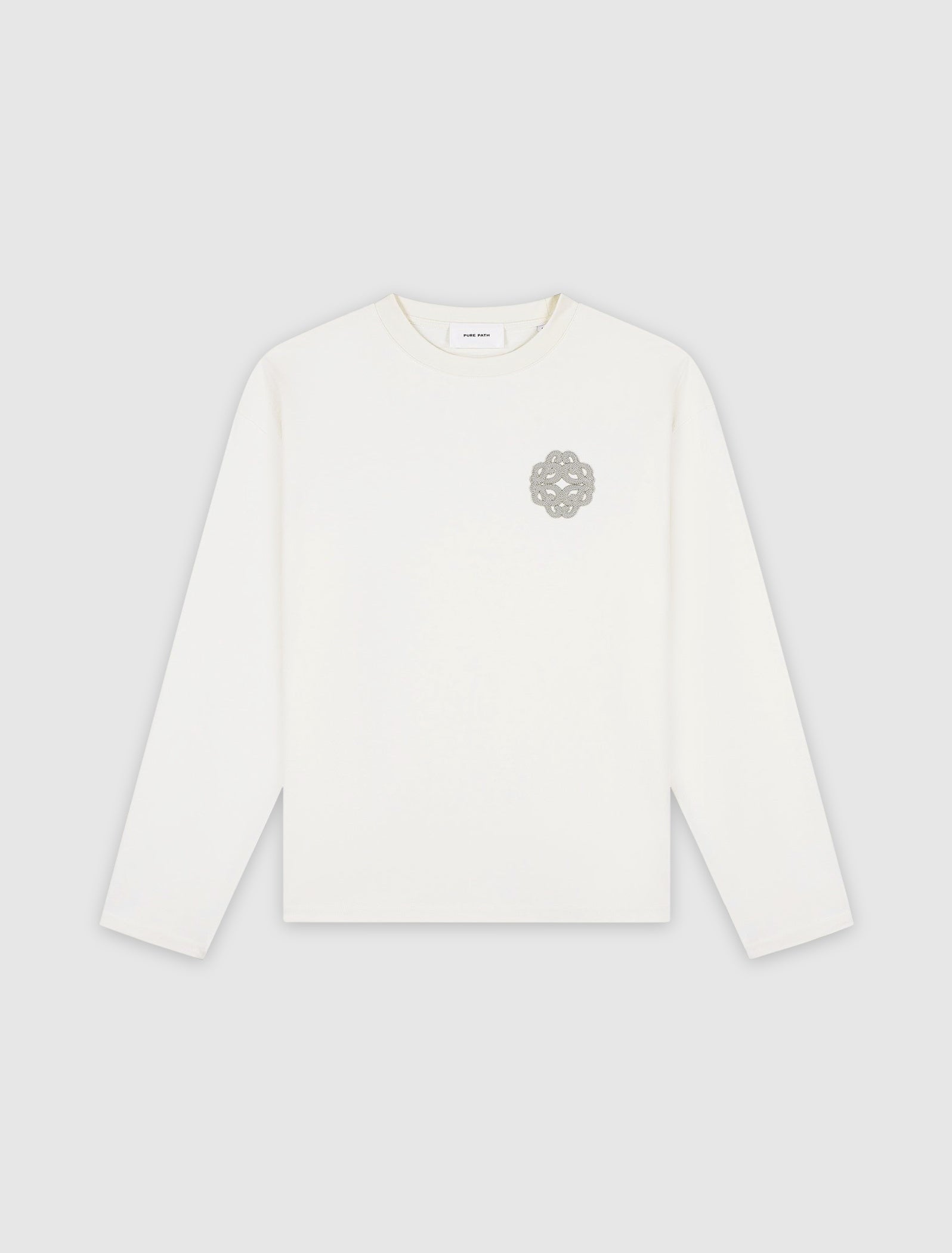 Emblem Badge Longsleeve T-shirt | Ecru