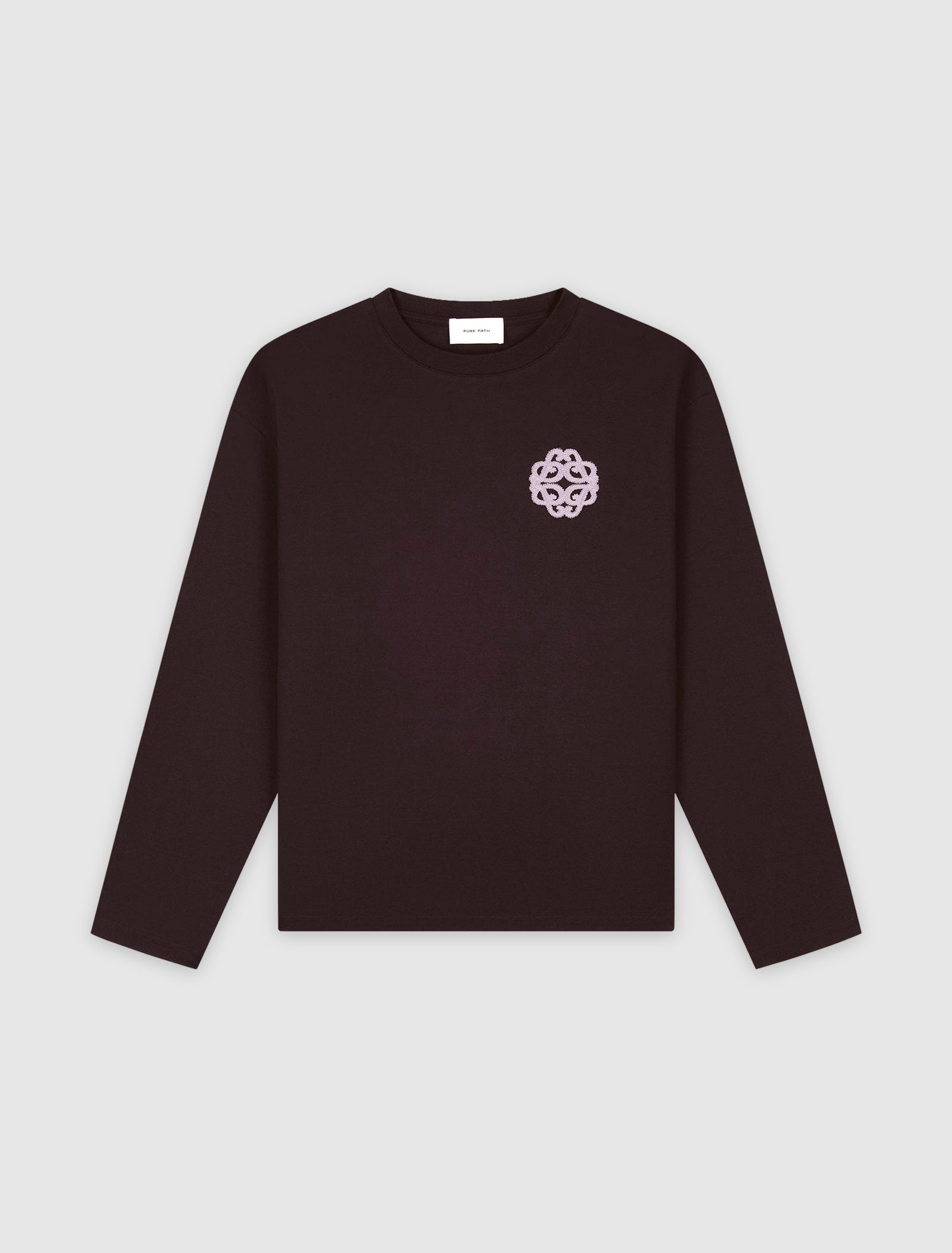 Emblem Badge Longsleeve T-shirt | Dark Brown