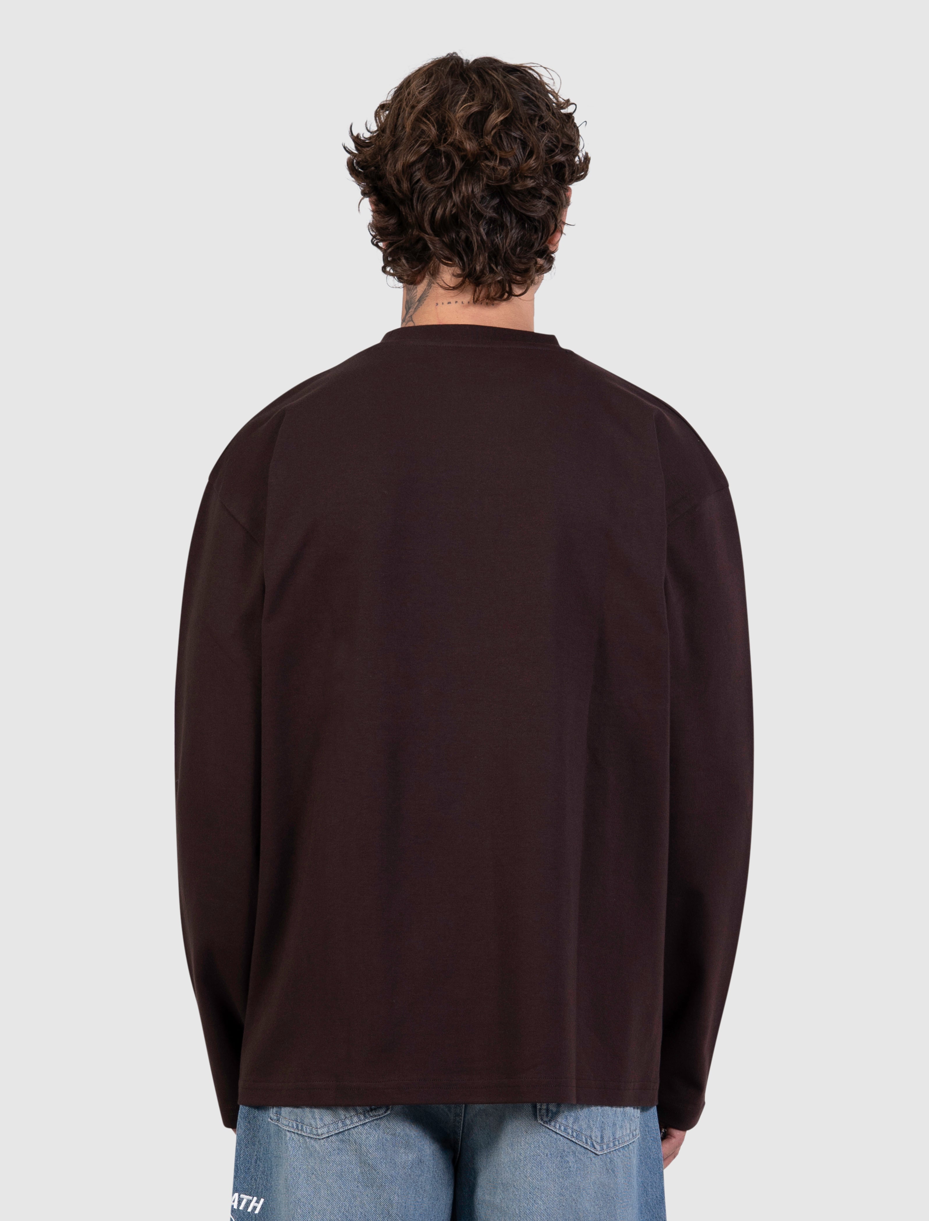 Emblem Badge Longsleeve T-shirt | Dark Brown