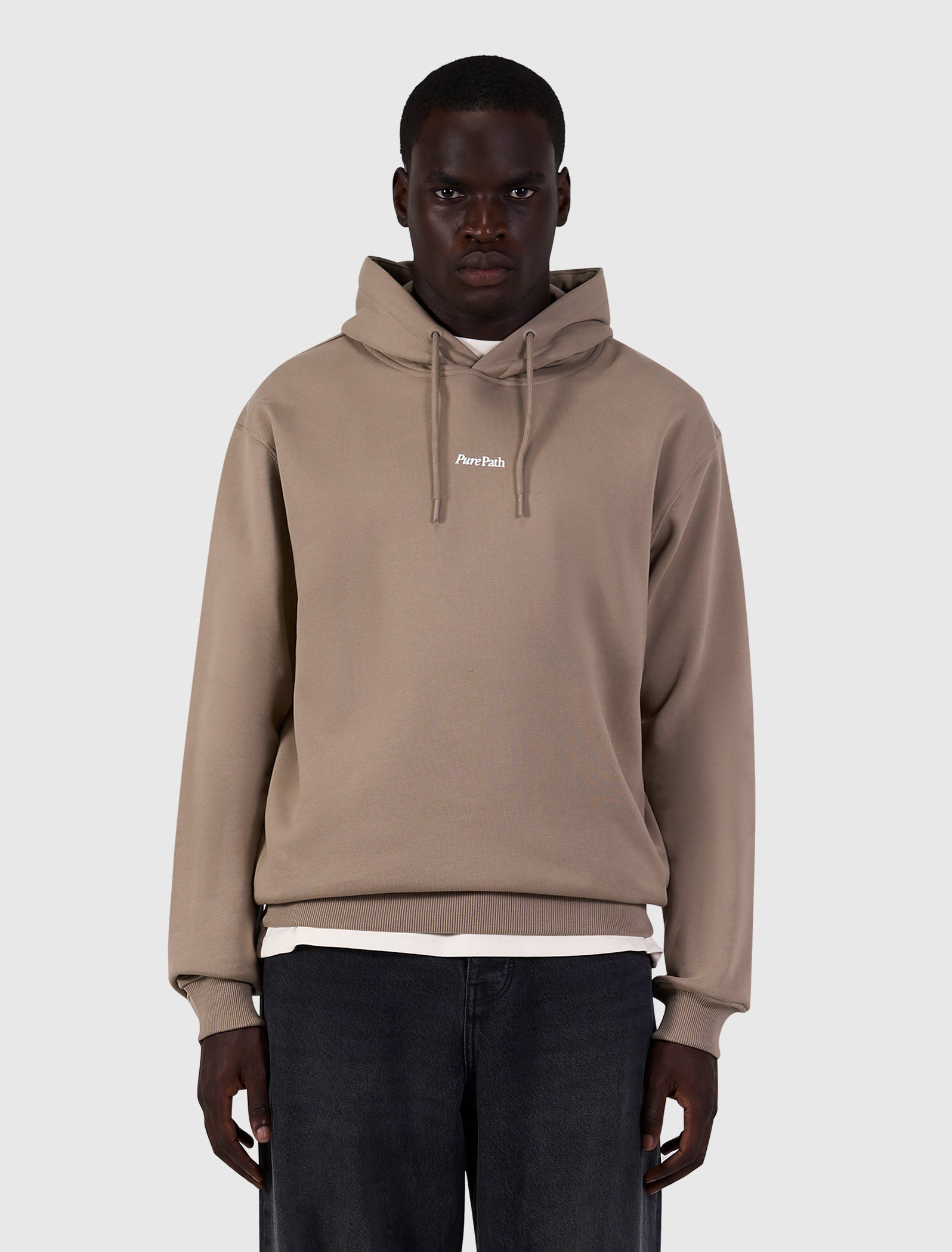Bold Emblem Hoodie | Taupe