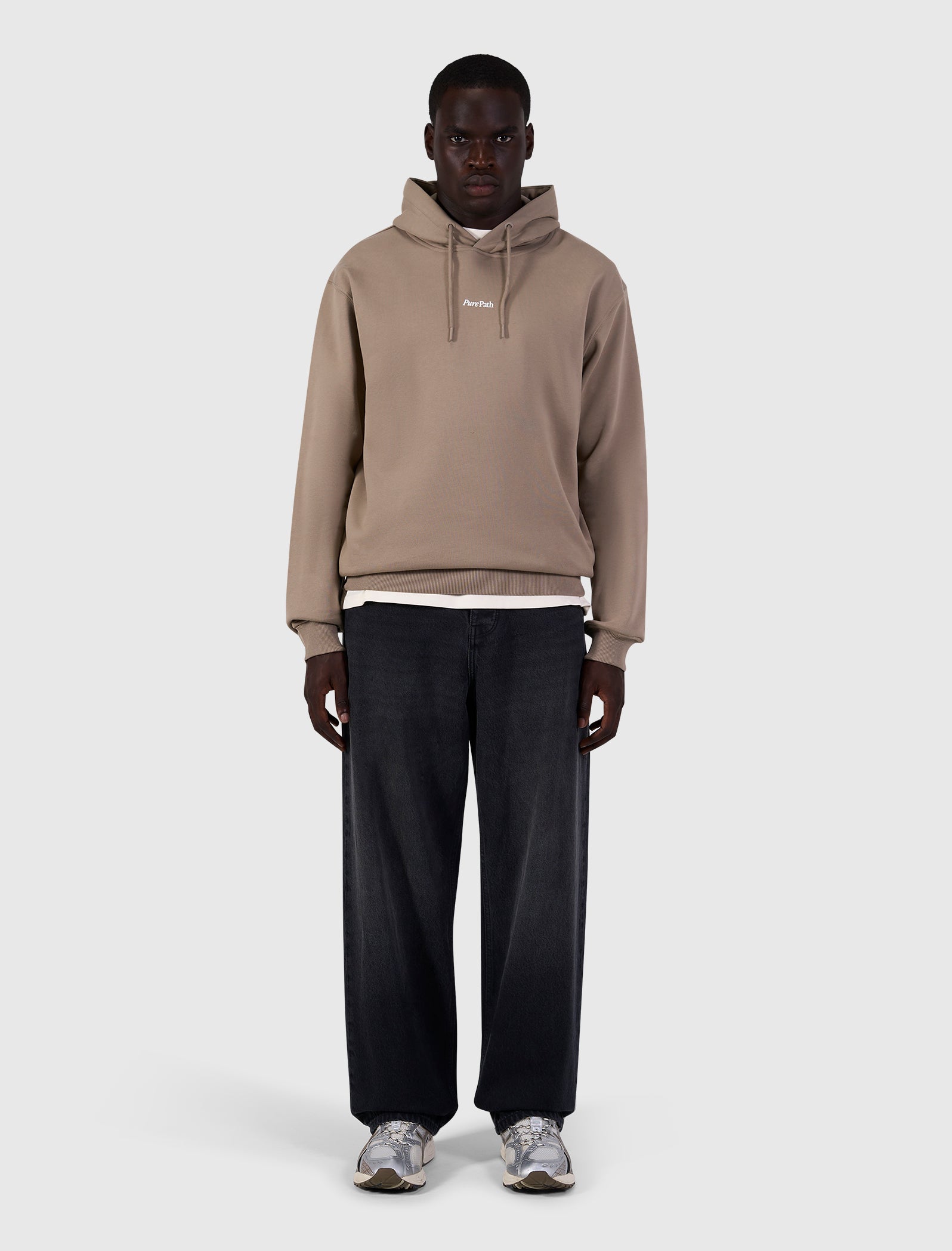 Bold Emblem Hoodie | Taupe