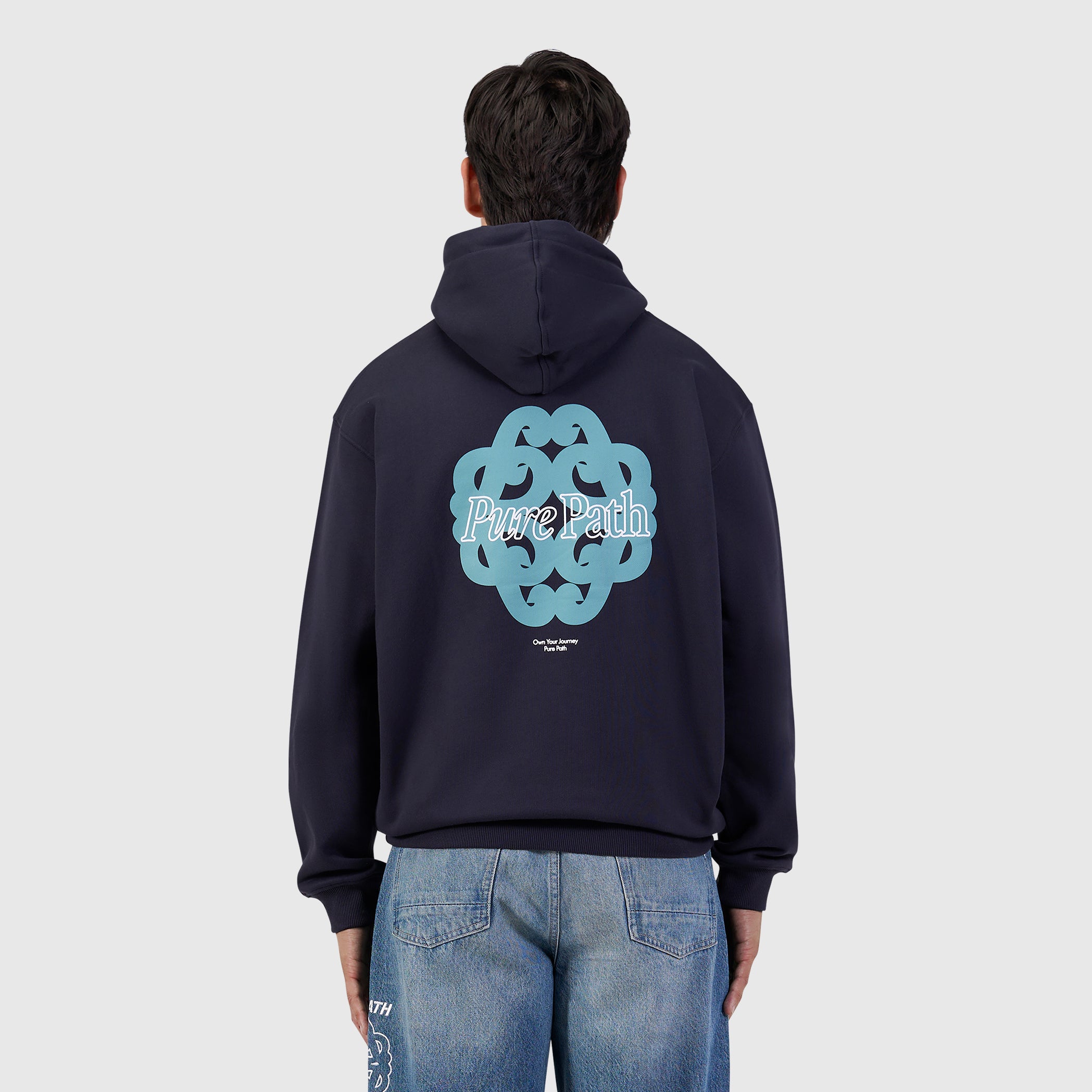 Bold Emblem Hoodie | Dark Navy