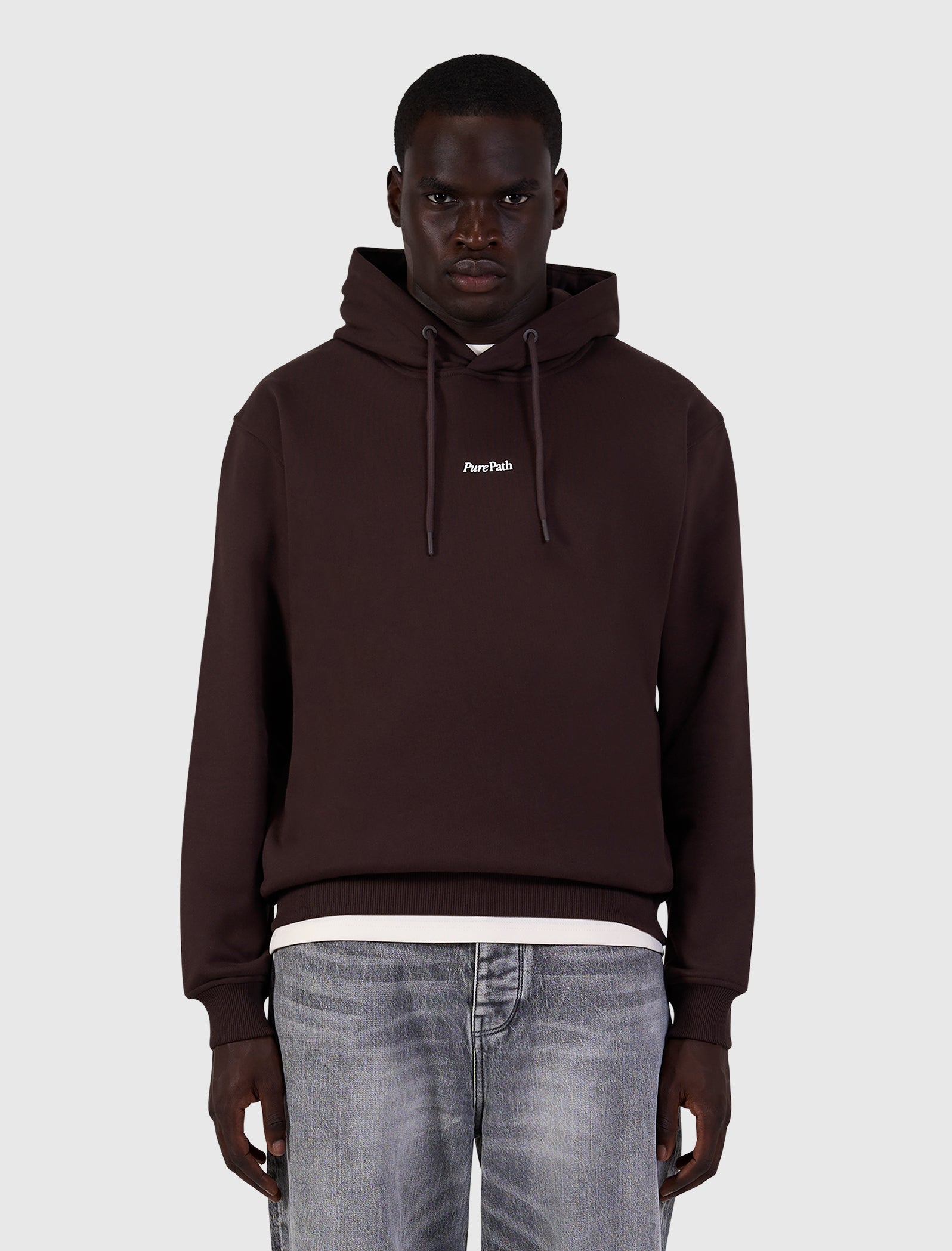 Bold Emblem Hoodie | Dark Brown