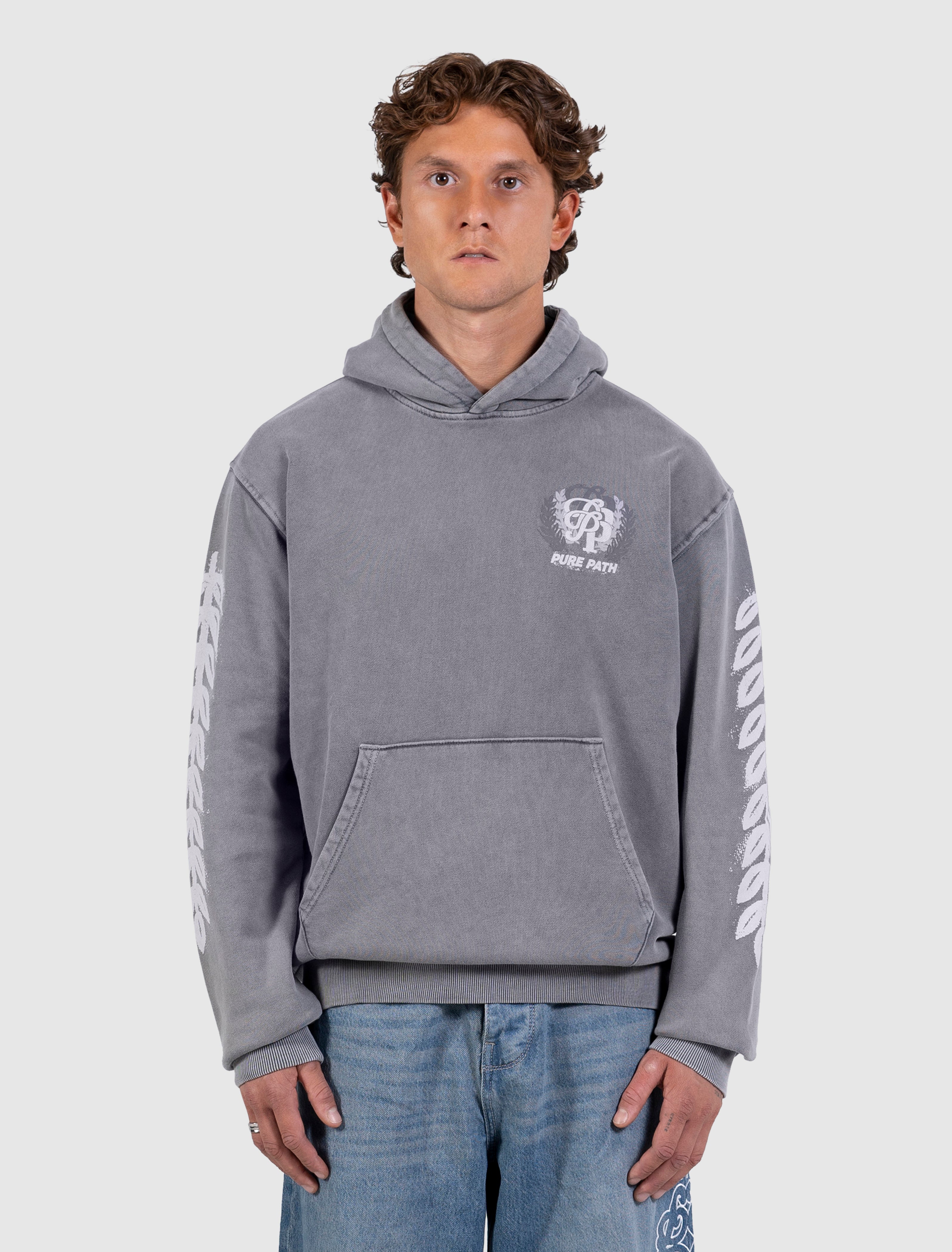 Faded Leaves Hoodie | Black