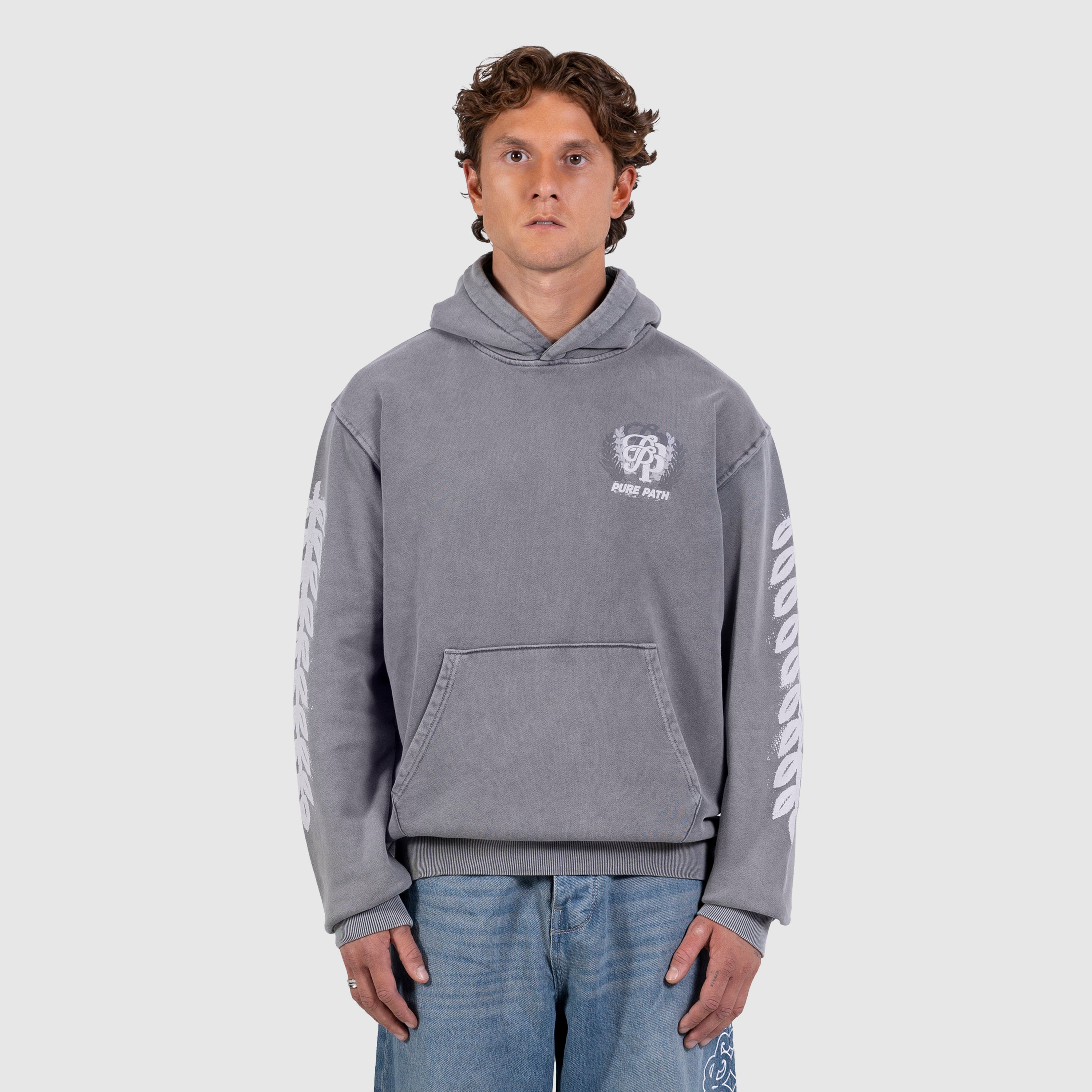 Faded Leaves Hoodie | Black