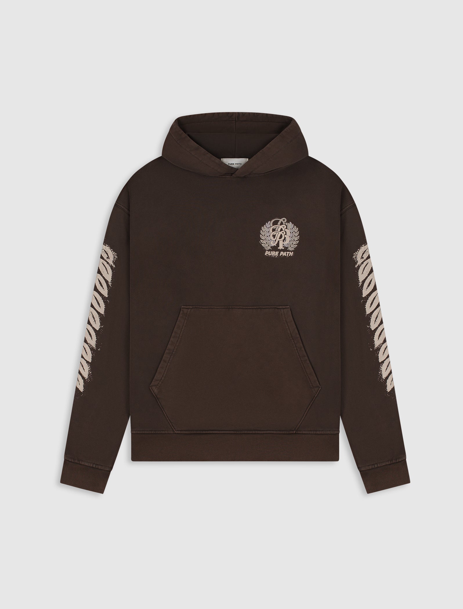Faded Leaves Hoodie | Dark Brown
