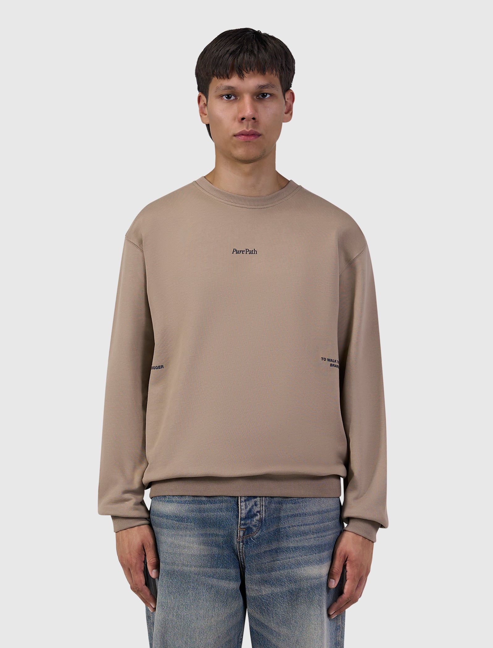 Mirror Logo Sweater | Taupe