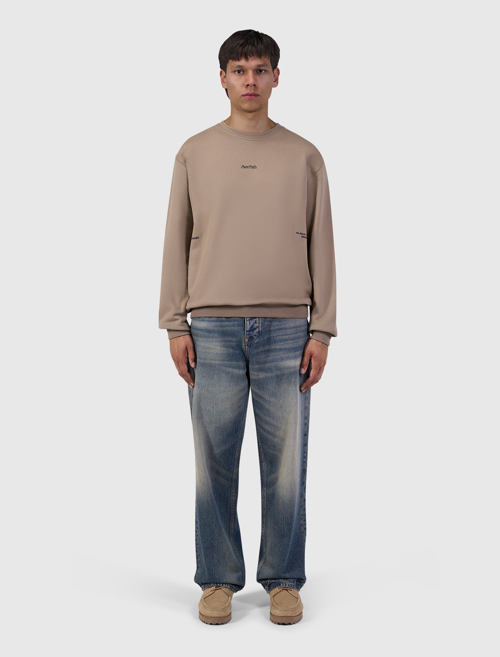 Mirror Logo Sweater | Taupe