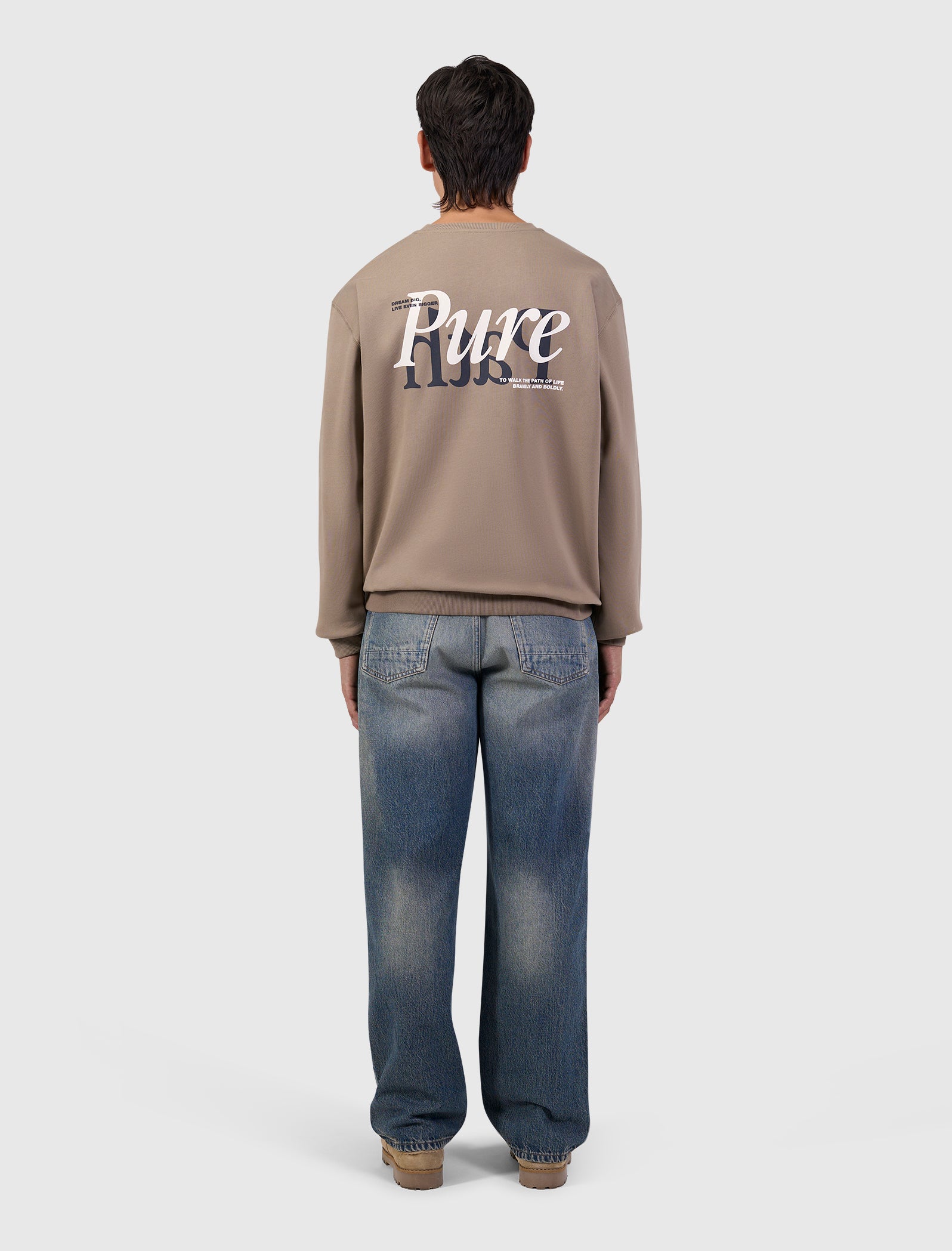Mirror Logo Sweater | Taupe