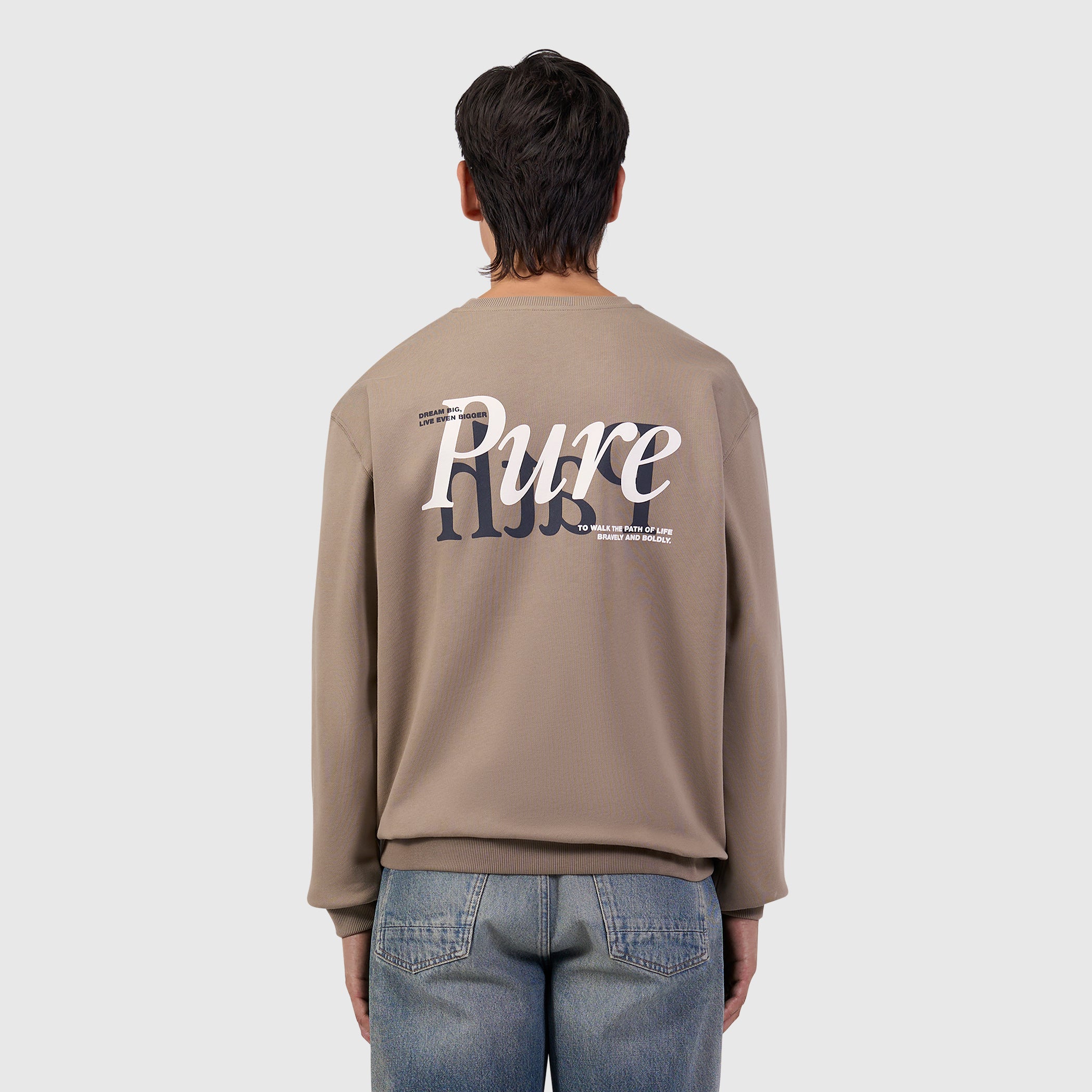 Mirror Logo Sweater | Taupe