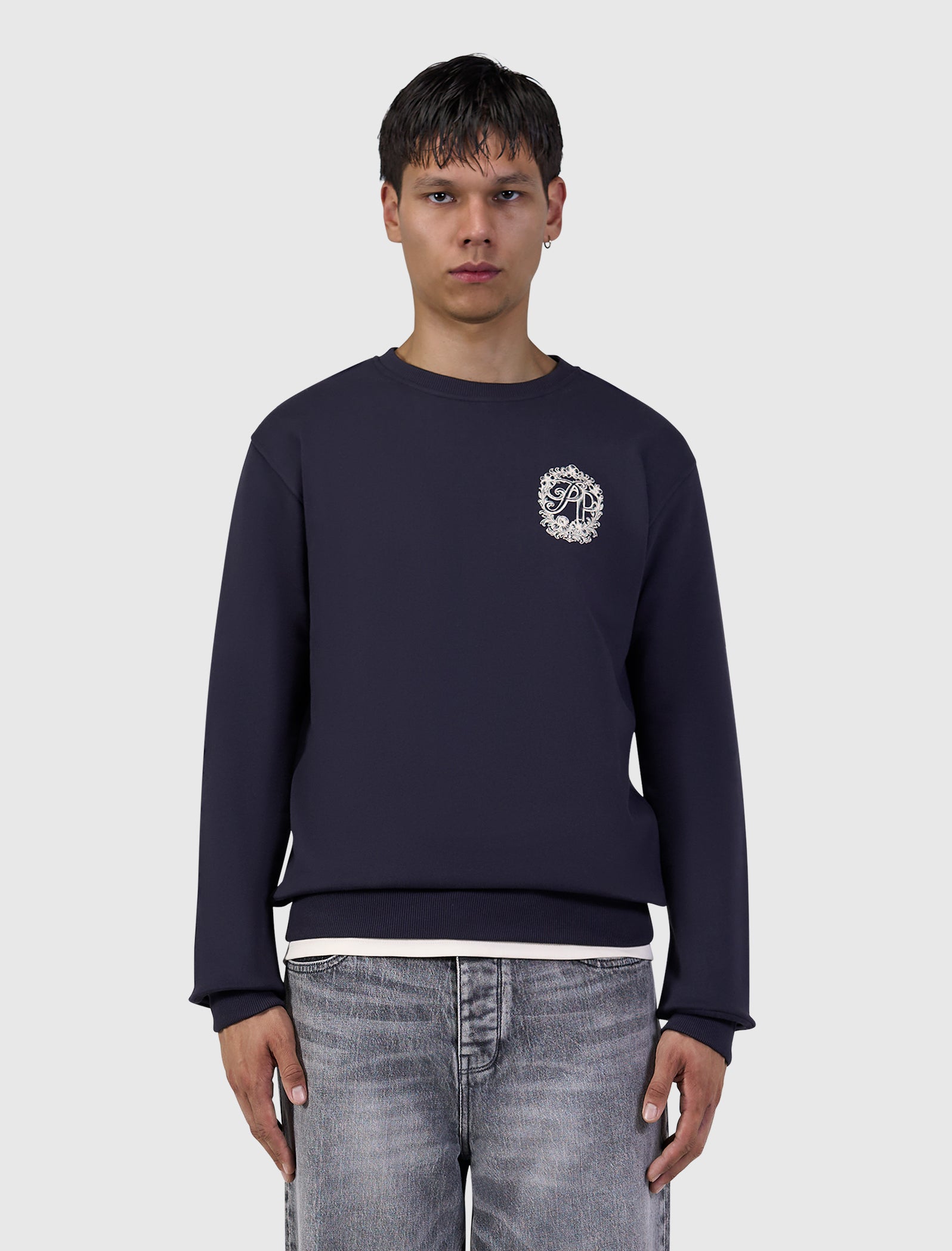 Vintage Floral Sweater | Dark Navy