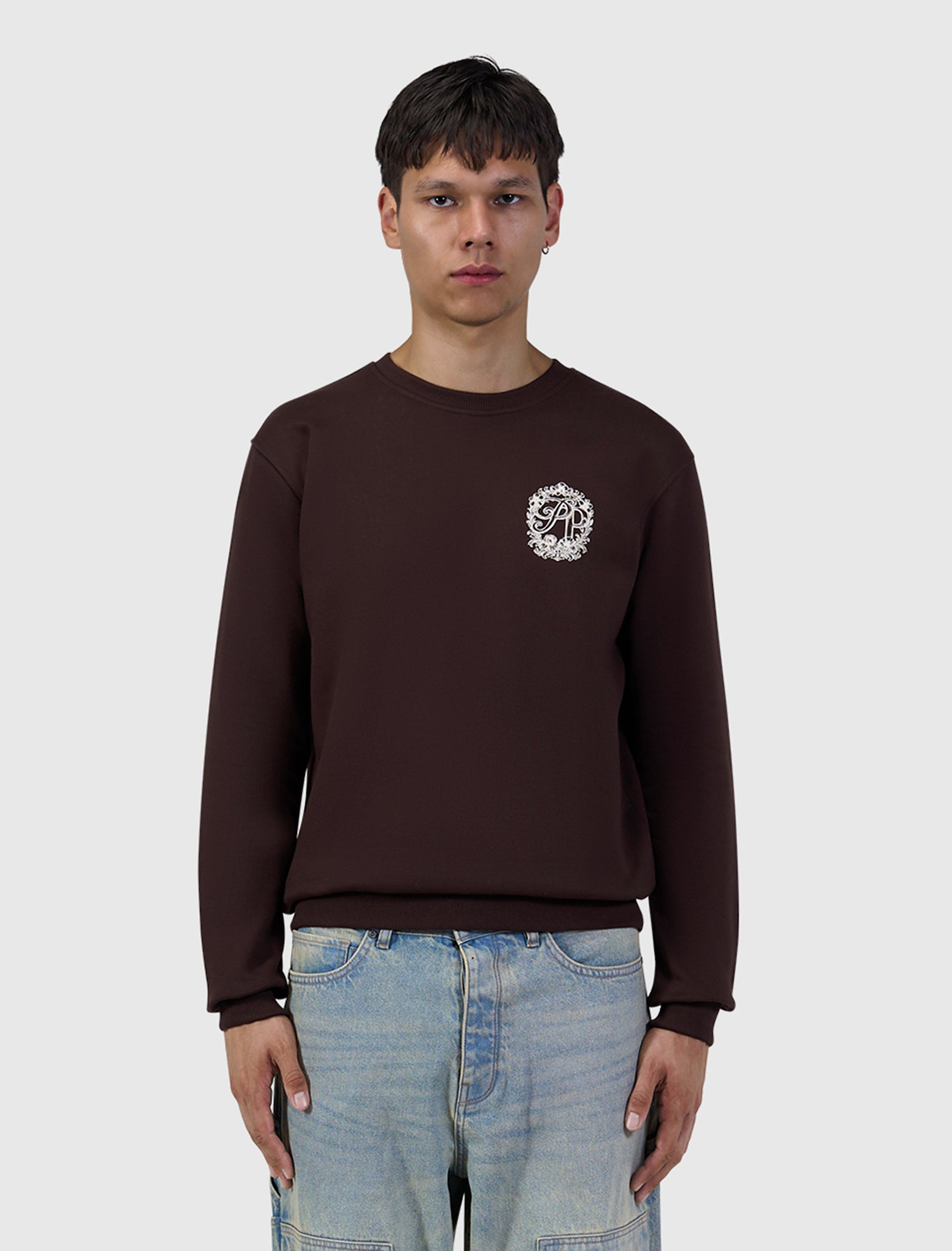Vintage Floral Sweater | Dark Brown