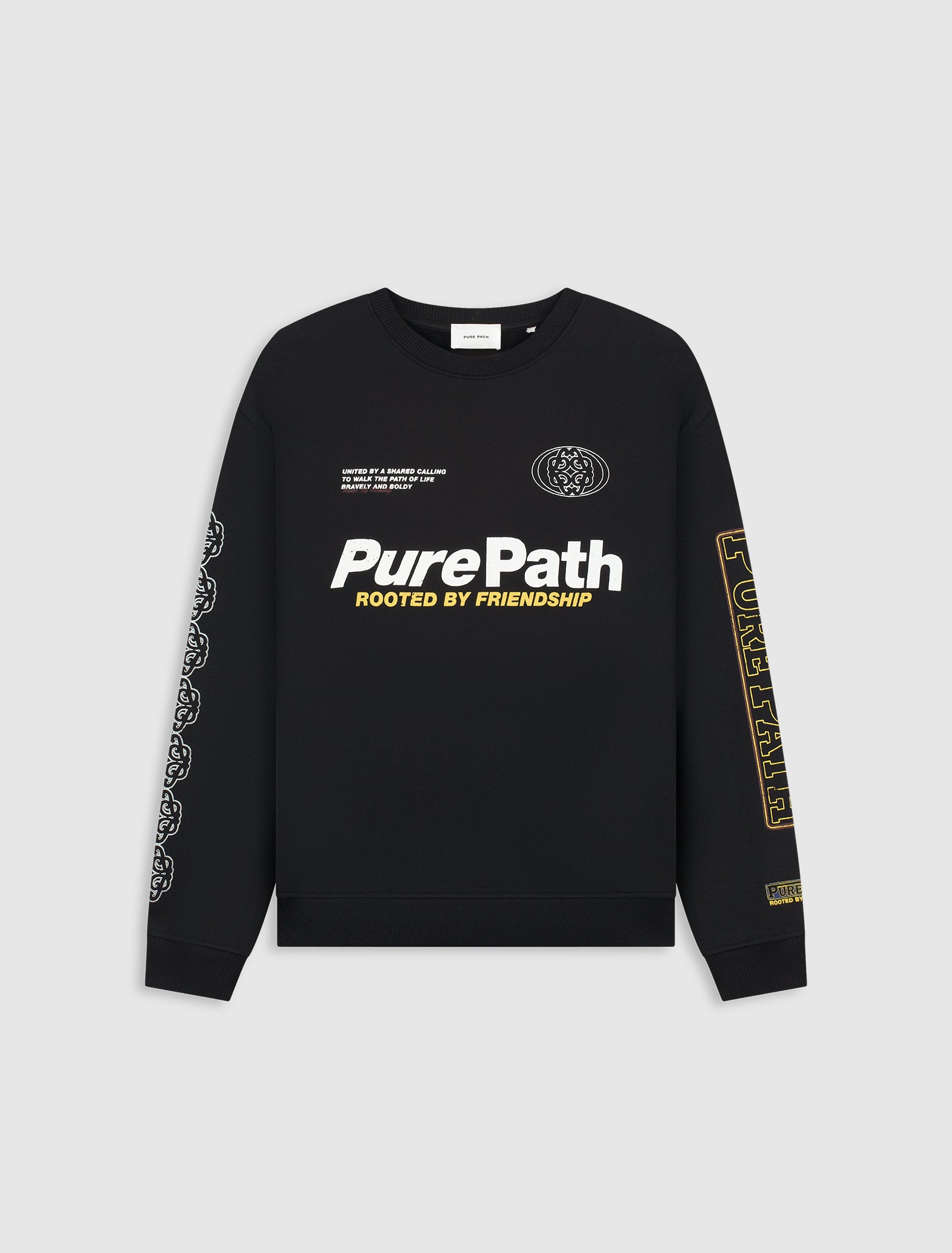 Rooted By Friendship Crest Sweater | Black