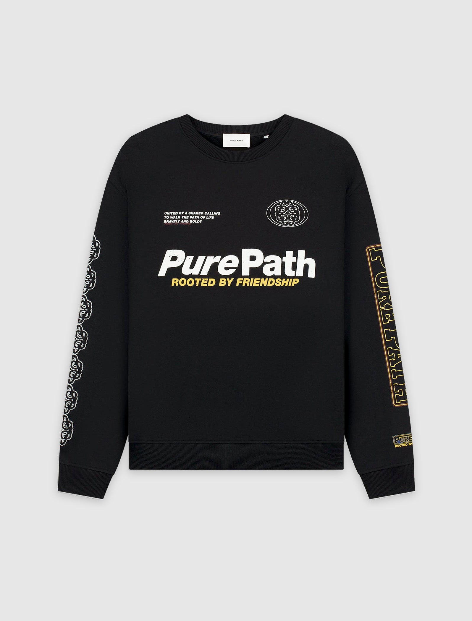 Rooted By Friendship Crest Sweater | Black