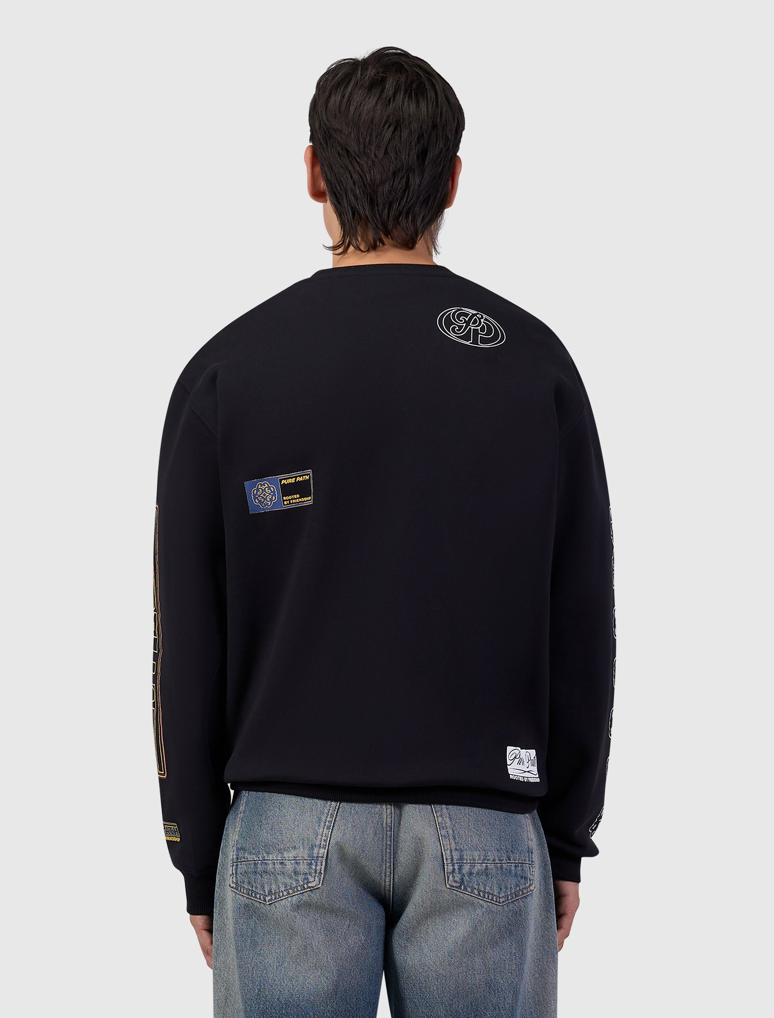 Rooted By Friendship Crest Sweater | Black