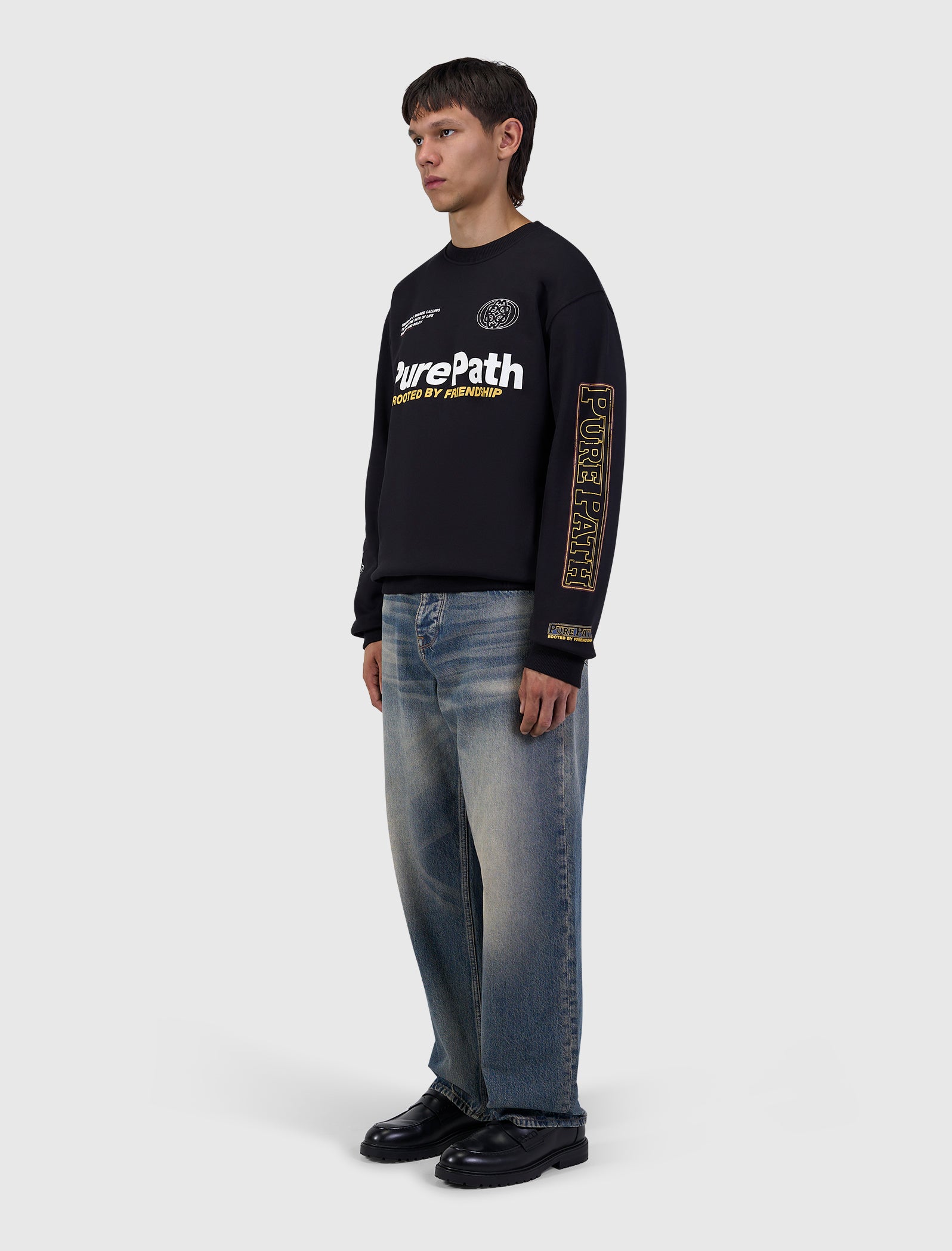 Rooted By Friendship Crest Sweater | Black