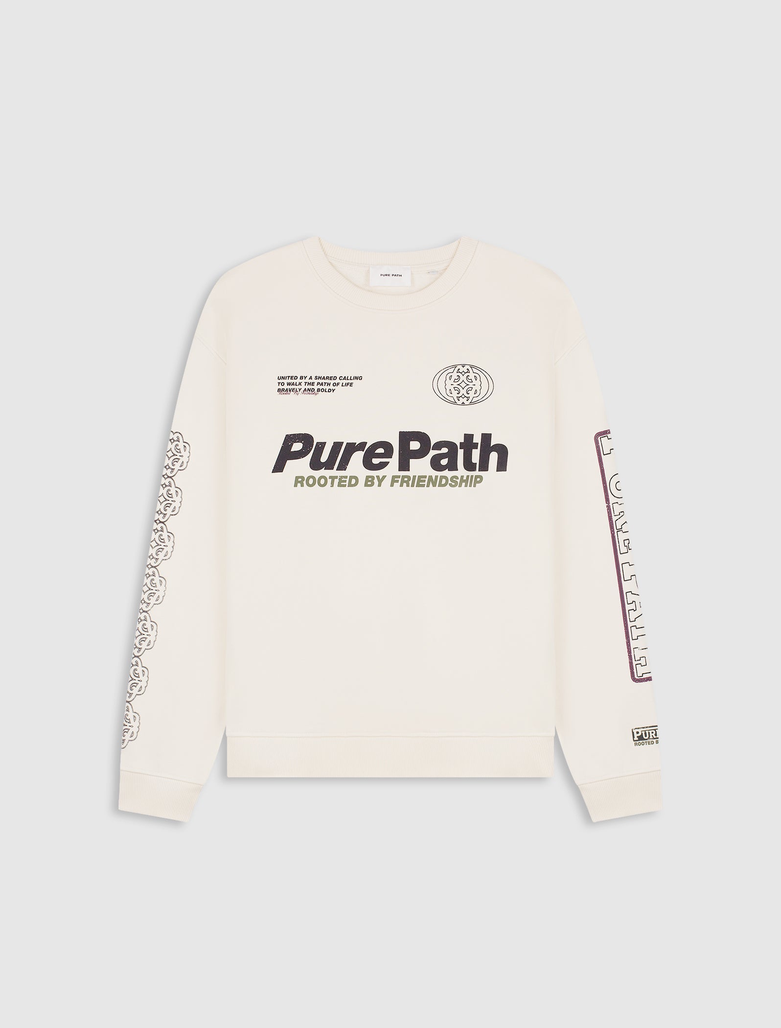 Rooted By Friendship Crest Sweater | Ecru