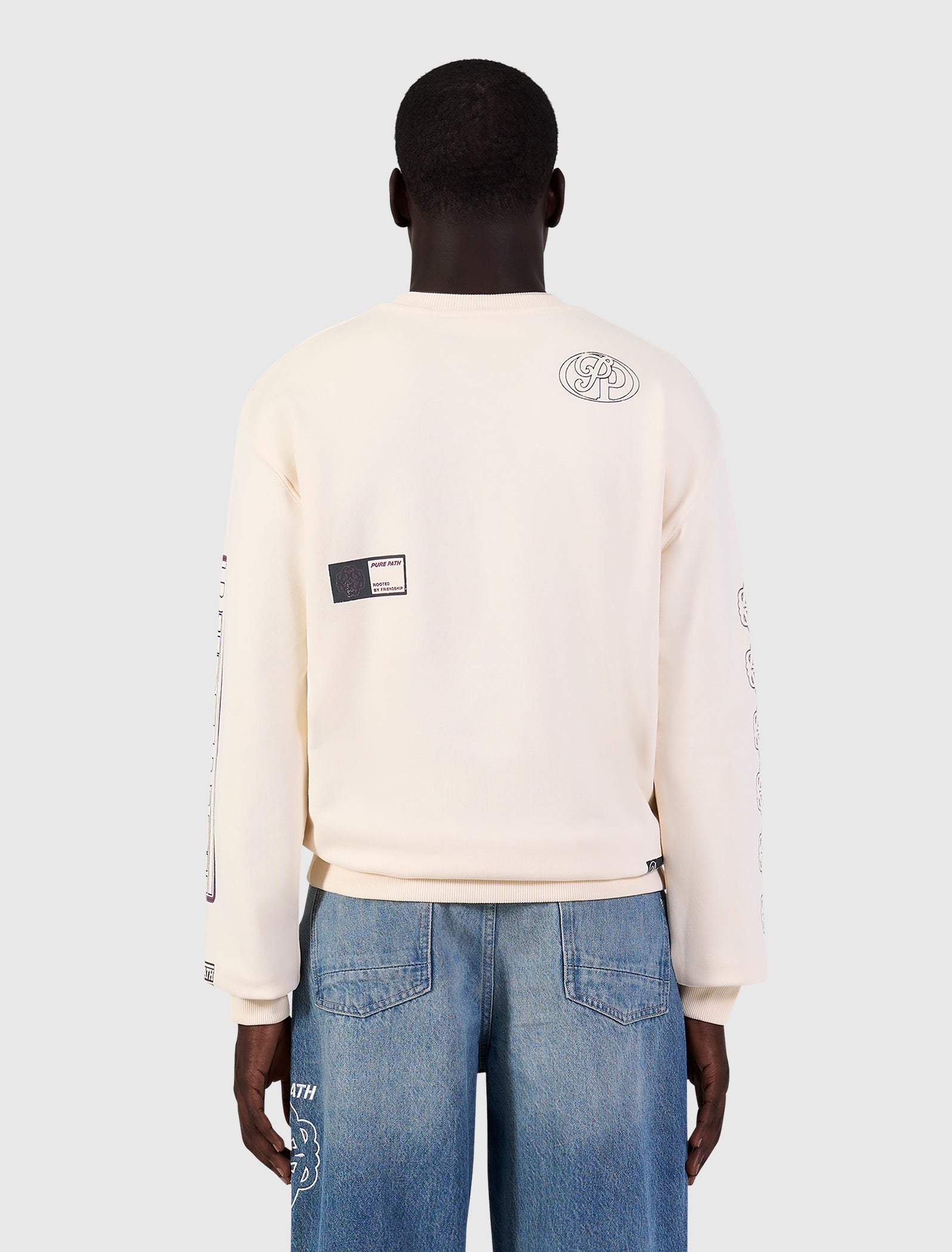 Rooted By Friendship Crest Sweater | Ecru