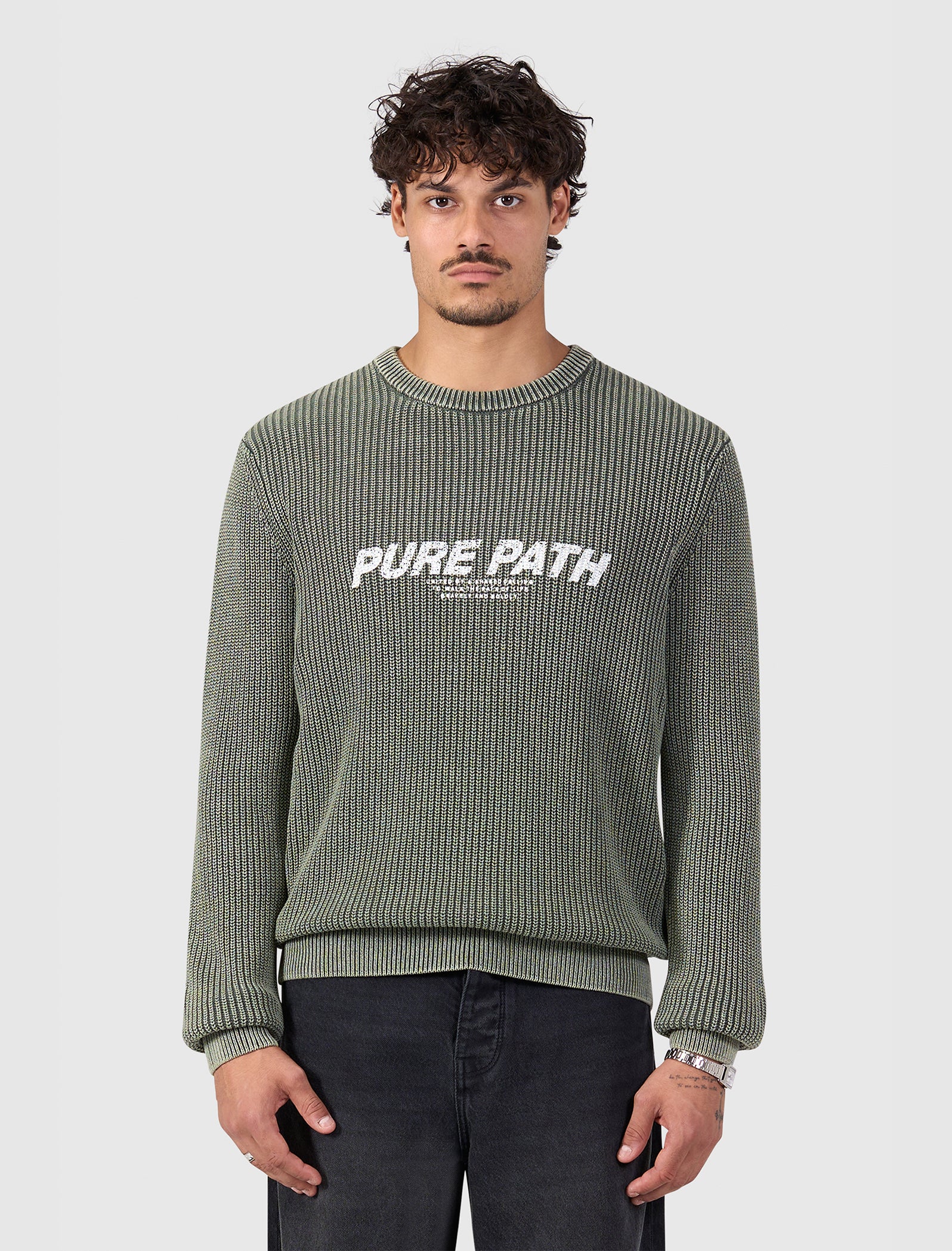 Washed United Knit Sweater | Dark Army