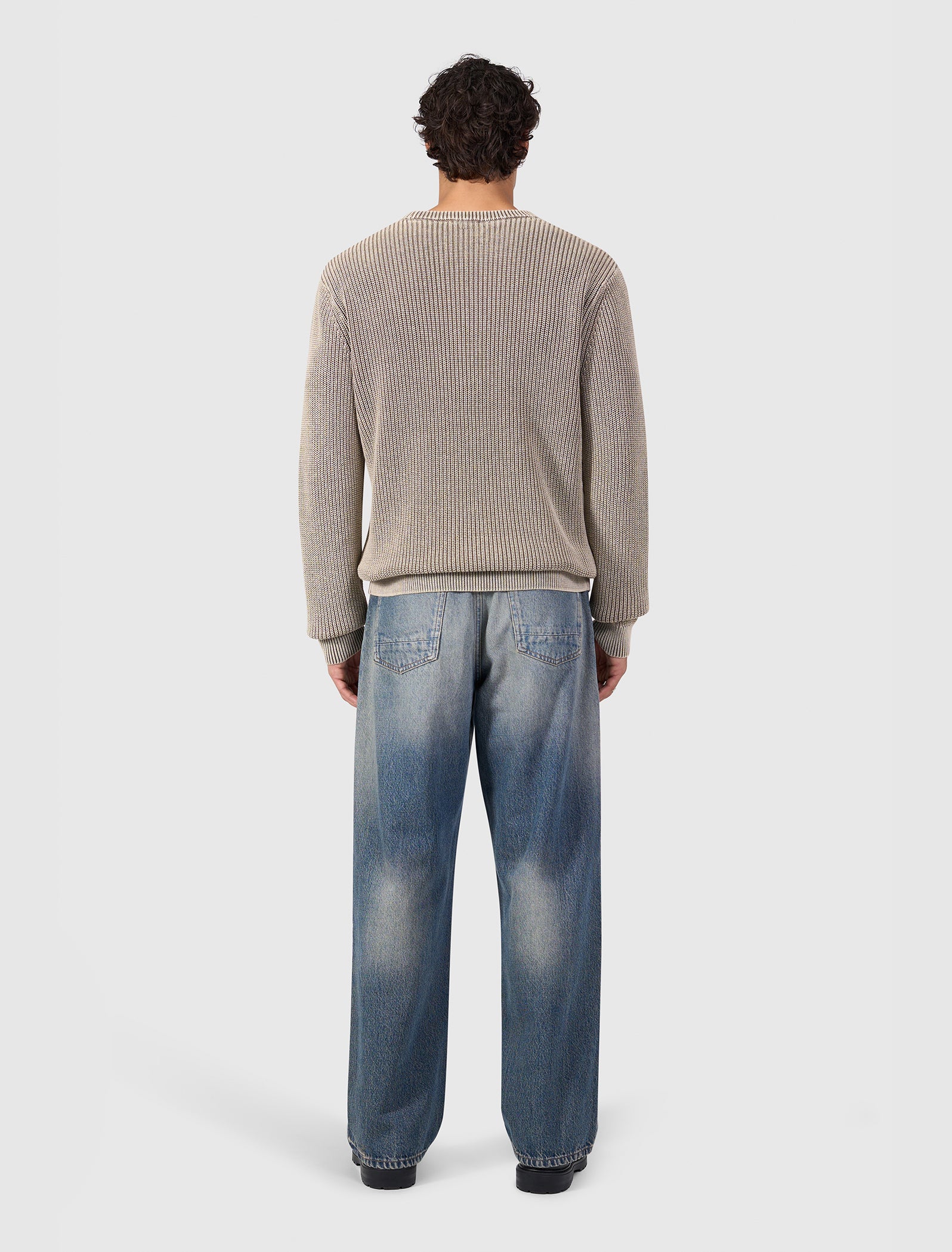 Washed United Knit Sweater | Taupe