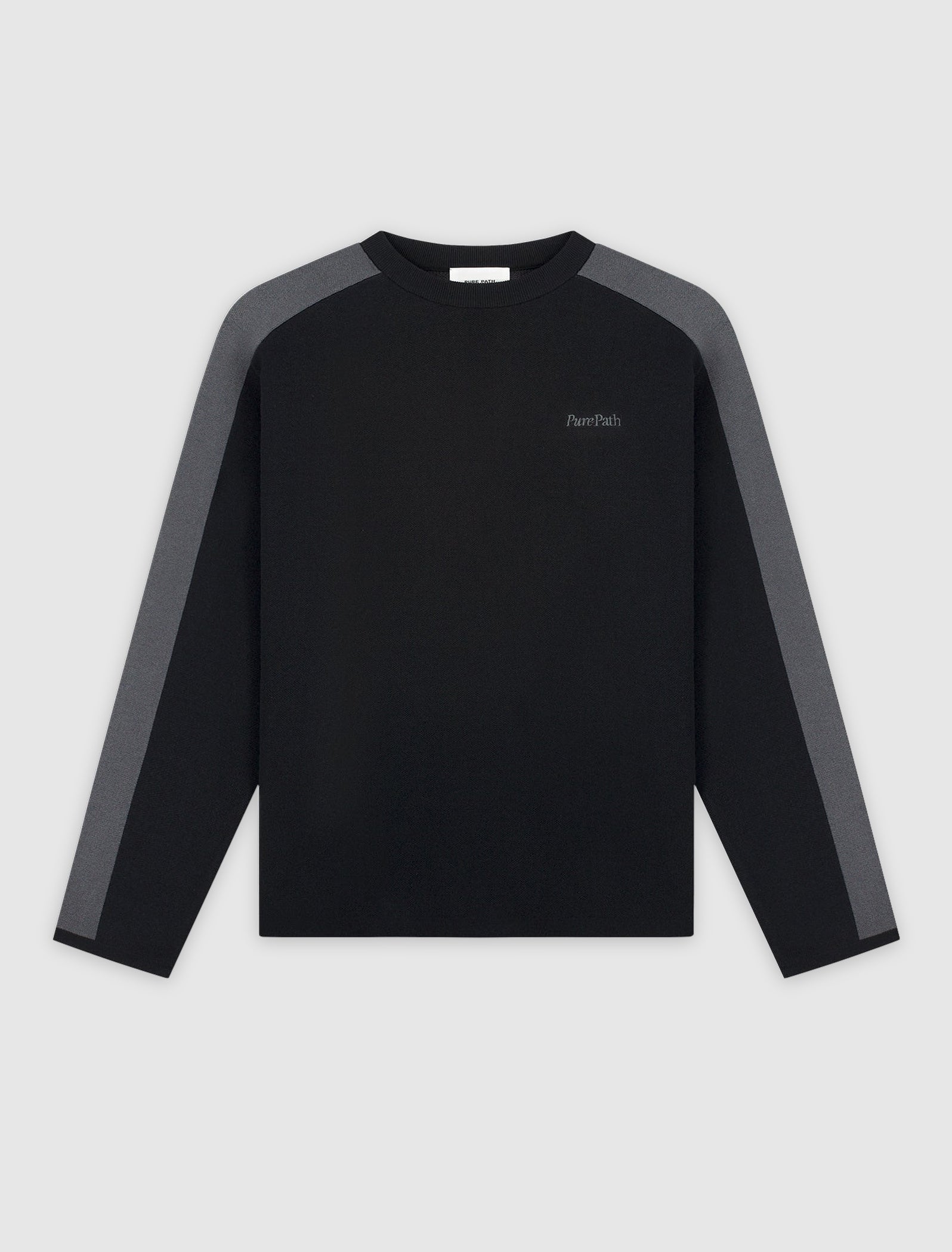 Jacquard Emblem Knit Sweater | Black