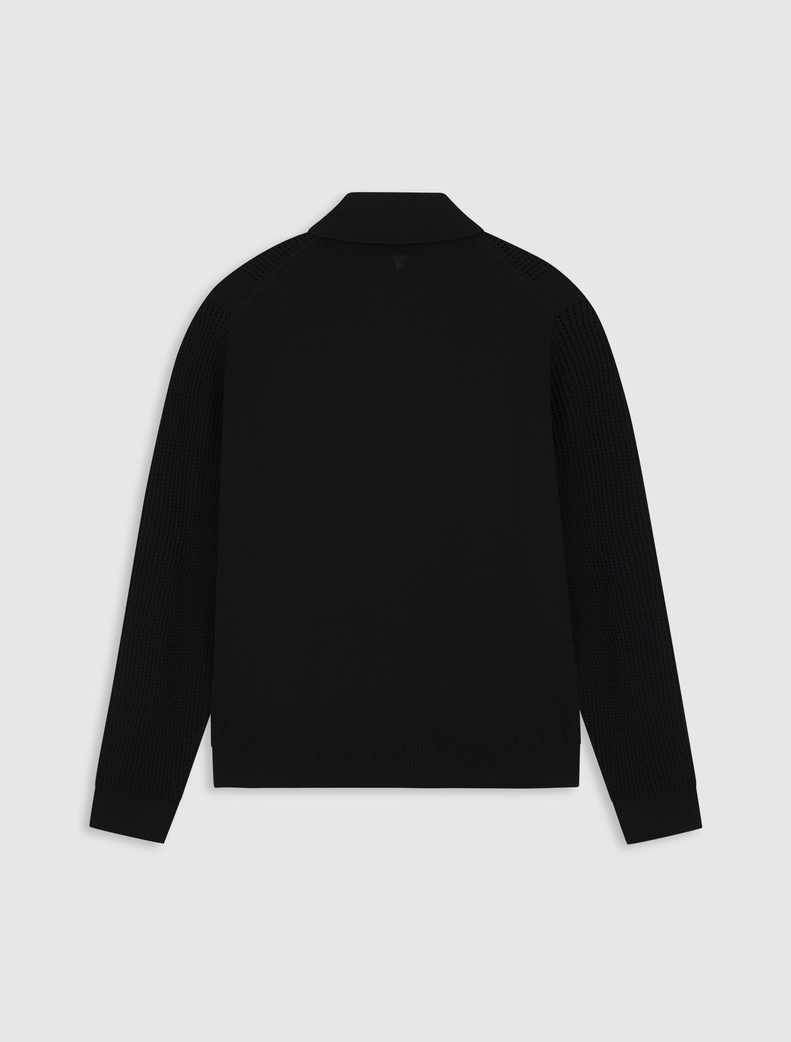 Emblem Knit Polo | Black