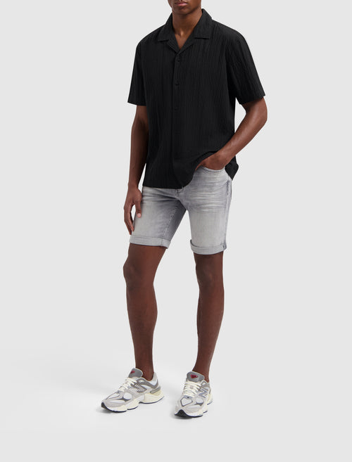 The Miles Slim Fit Shorts | Denim Mid Grey