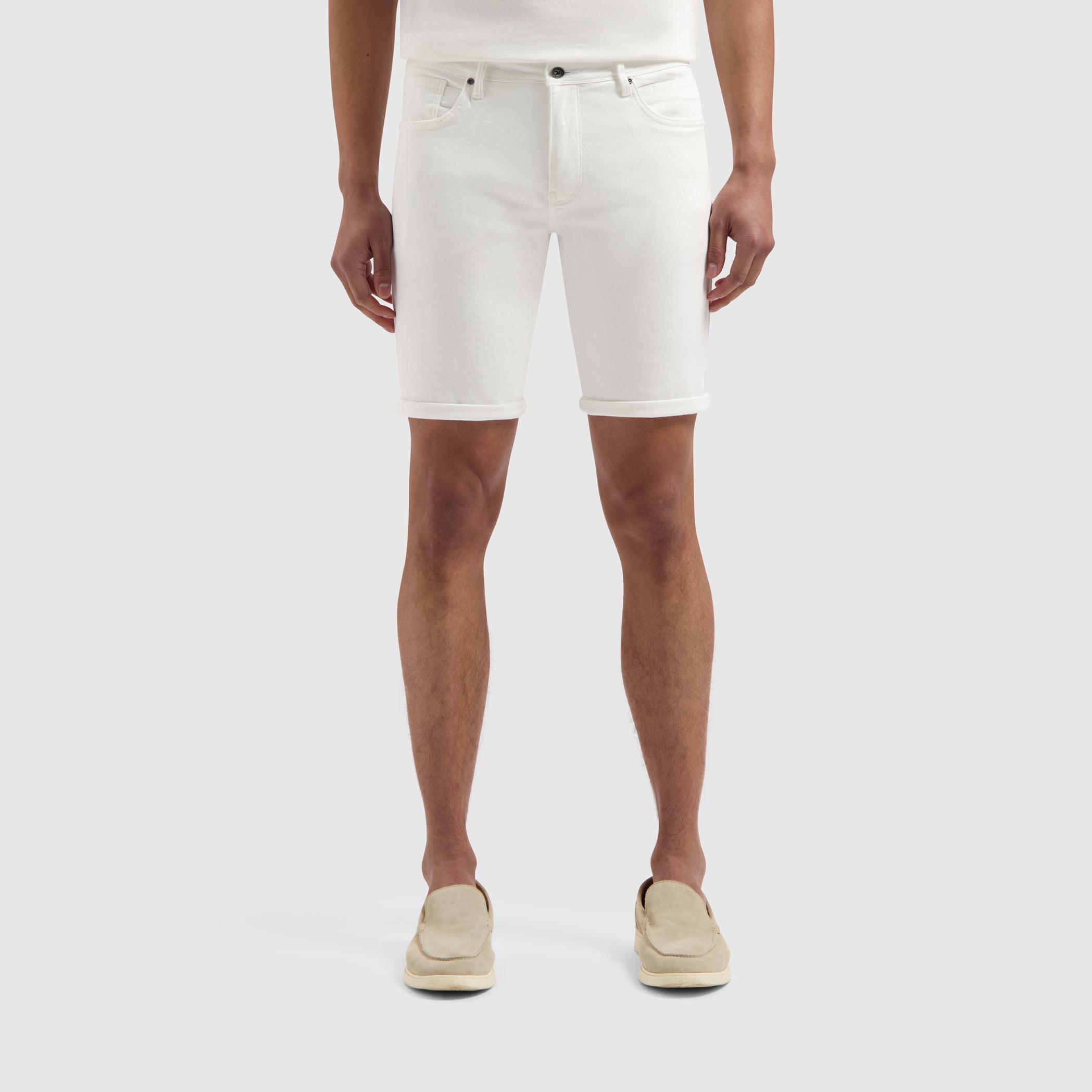 The Steve Skinny Fit Shorts | White