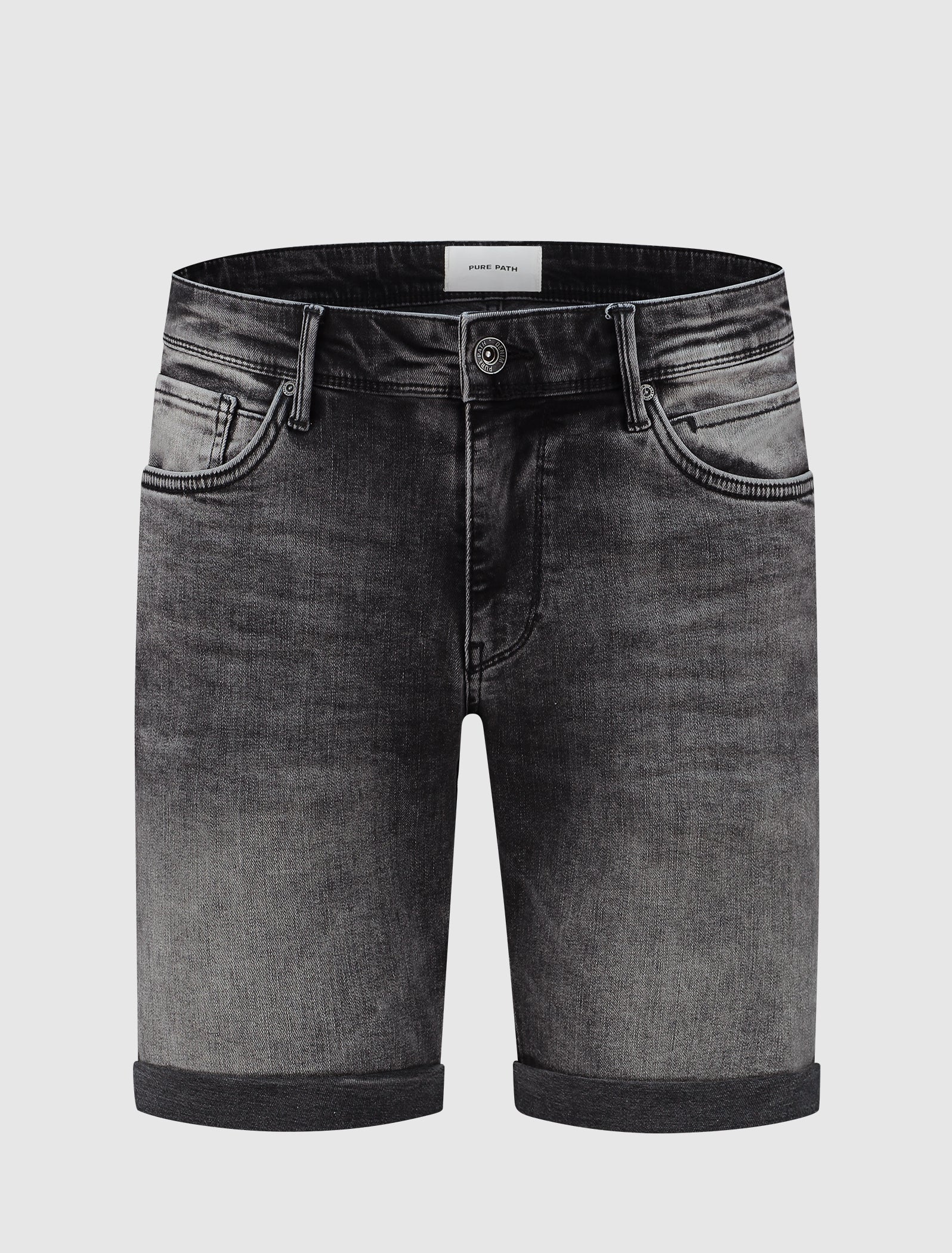 The Steve Skinny Fit Shorts | Denim Dark Grey