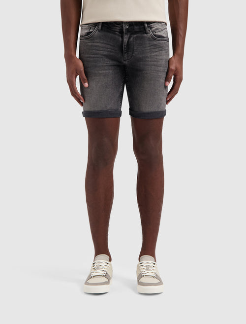 The Steve Skinny Fit Shorts | Denim Dark Grey