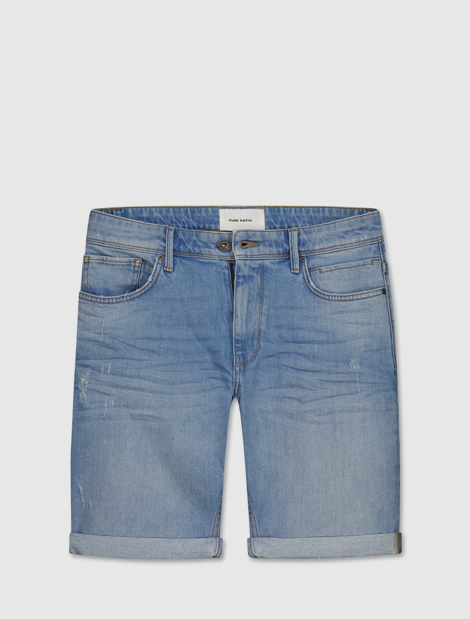 The Miles Slim Fit Shorts | Denim Light Blue