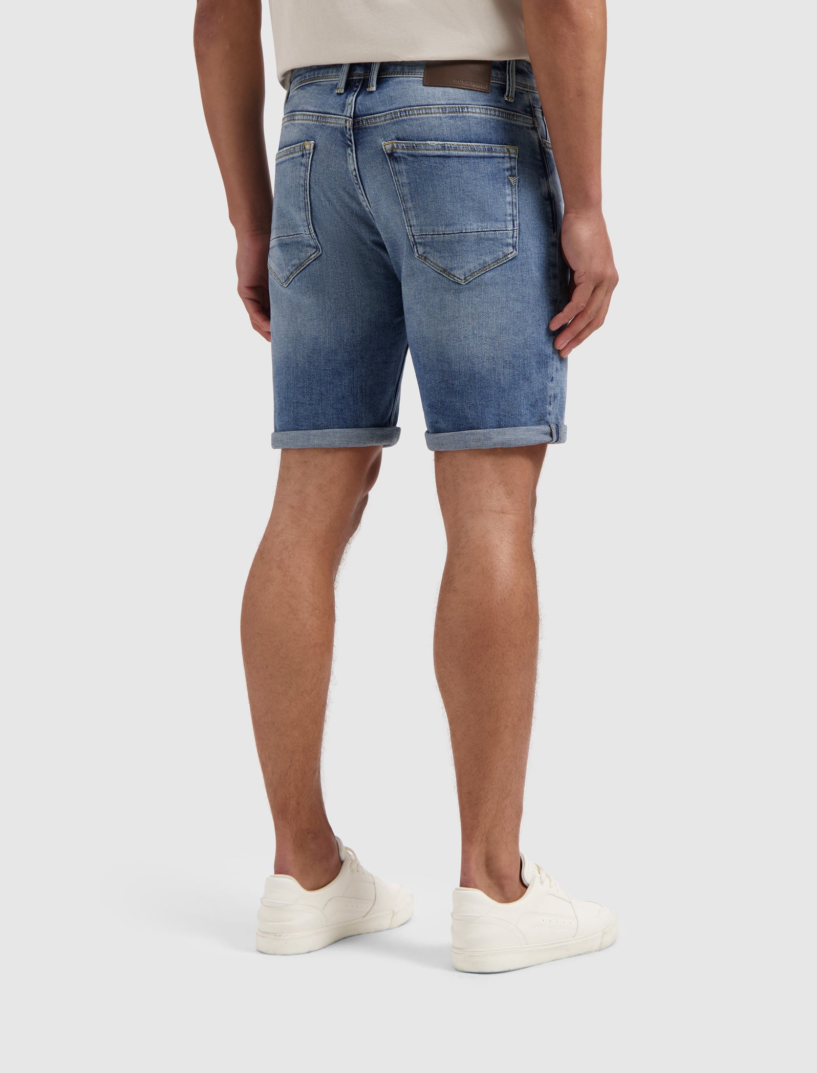 The Miles Slim Fit Shorts | Denim Mid Blue