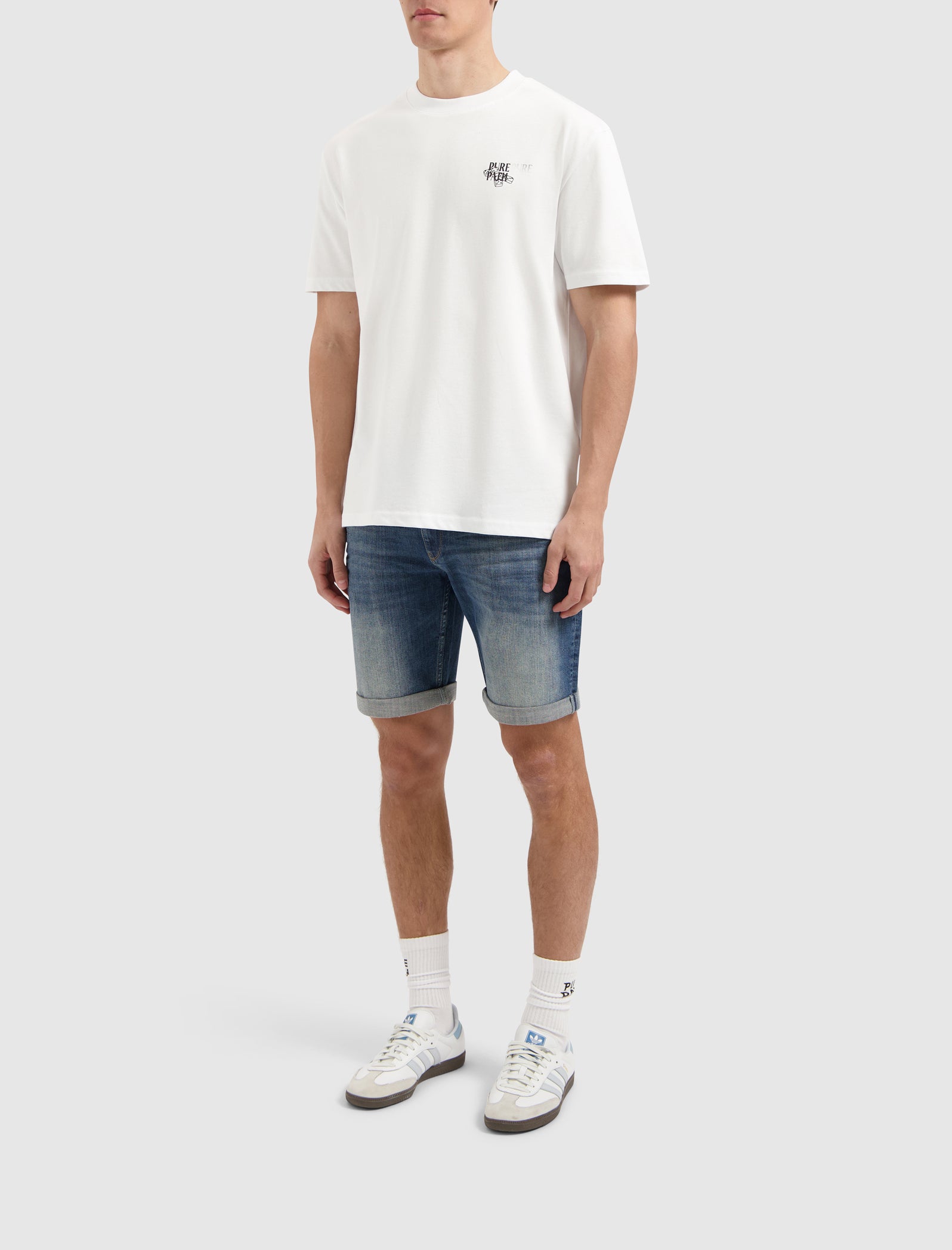 The Miles Slim Fit Shorts | Denim Dark Blue